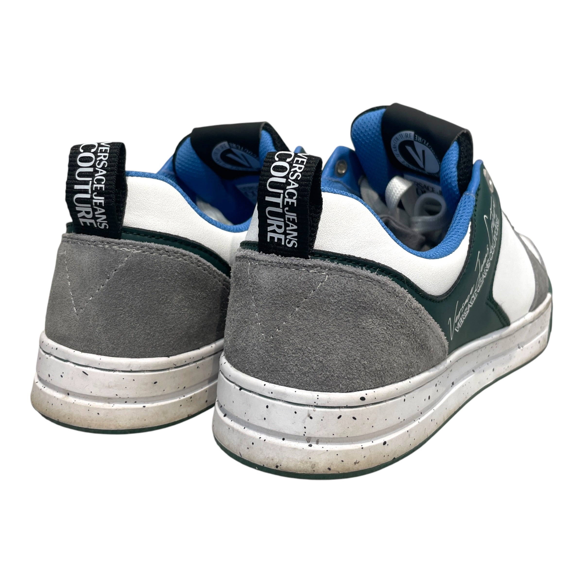 VERSACE JEANS COUTURE/Low-Sneakers/US 9/Leather/GRN/Colorblock Script Low-Top view 2