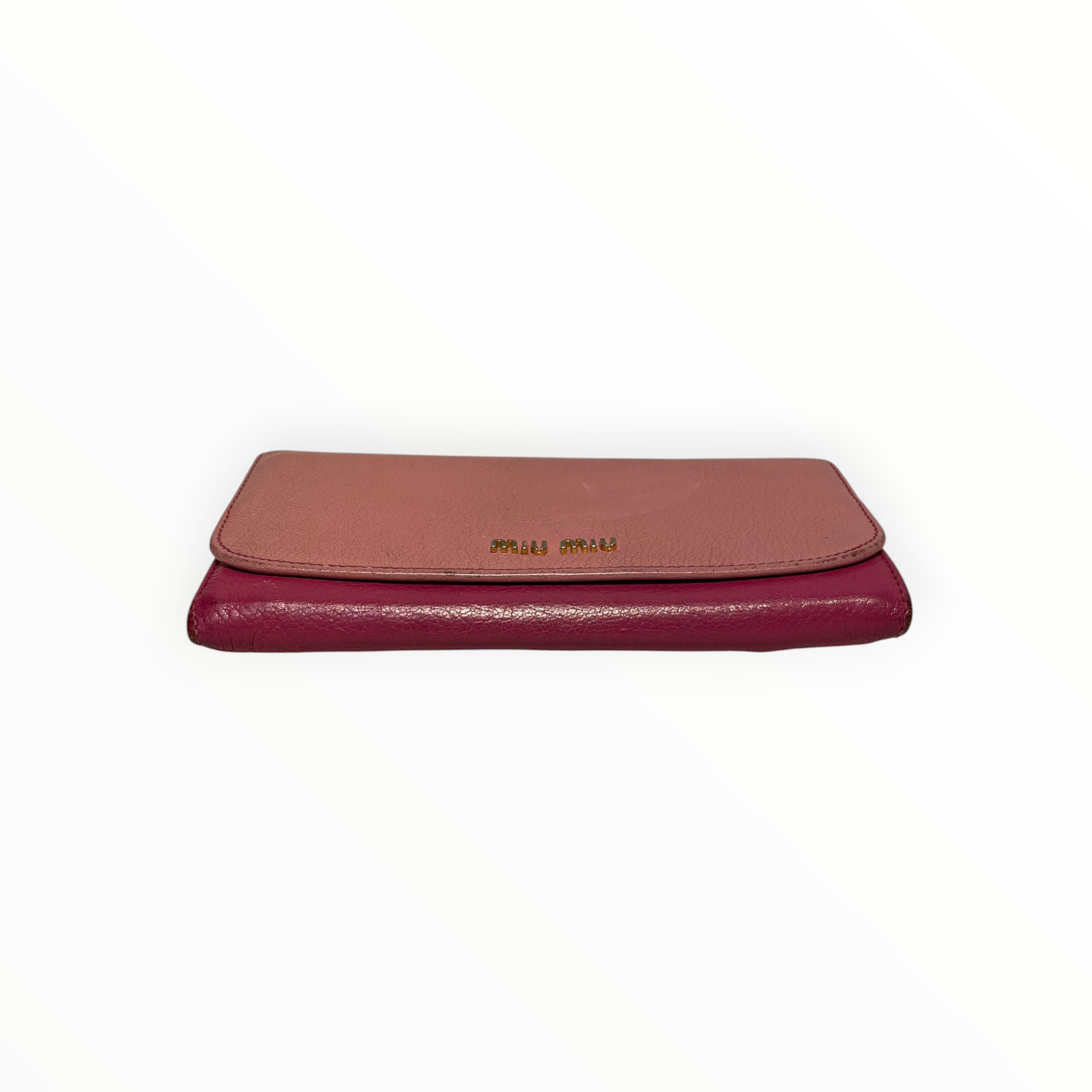 MIU MIU/Long Wallet/Leather/PNK/L's/two tone pink view 3