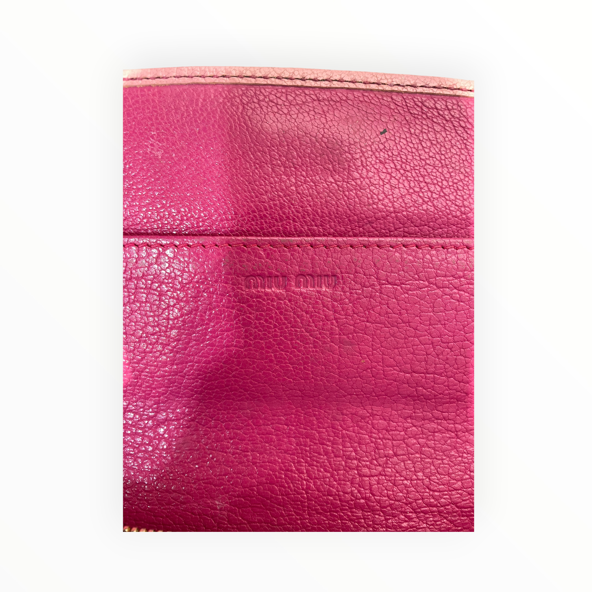 MIU MIU/Long Wallet/Leather/PNK/L's/two tone pink view 6