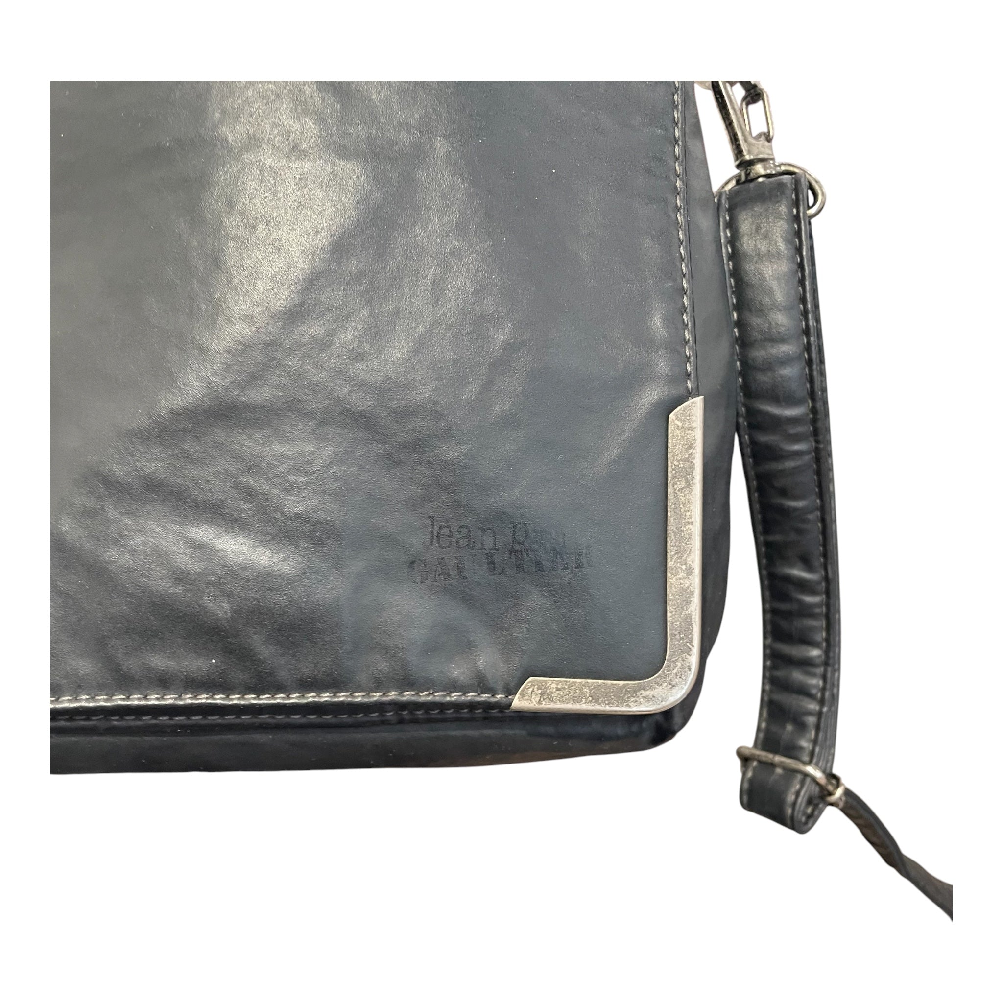 Jean Paul Gaultier/Cross Body Bag/OS/Leather/BLK/SILVER CORNER CROSS BODY BAG view 7
