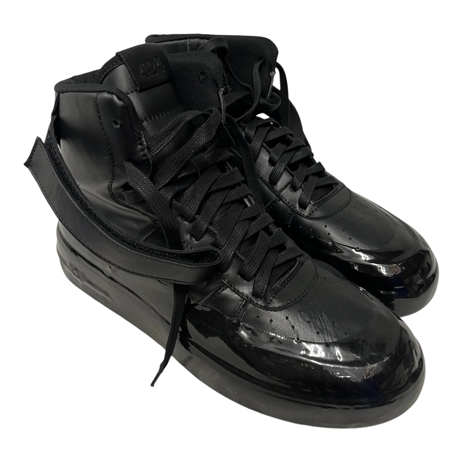 424(FourTwoFour)/Boots/EU 43/Leather/BLK/424 high top dipped blk shoes view 1