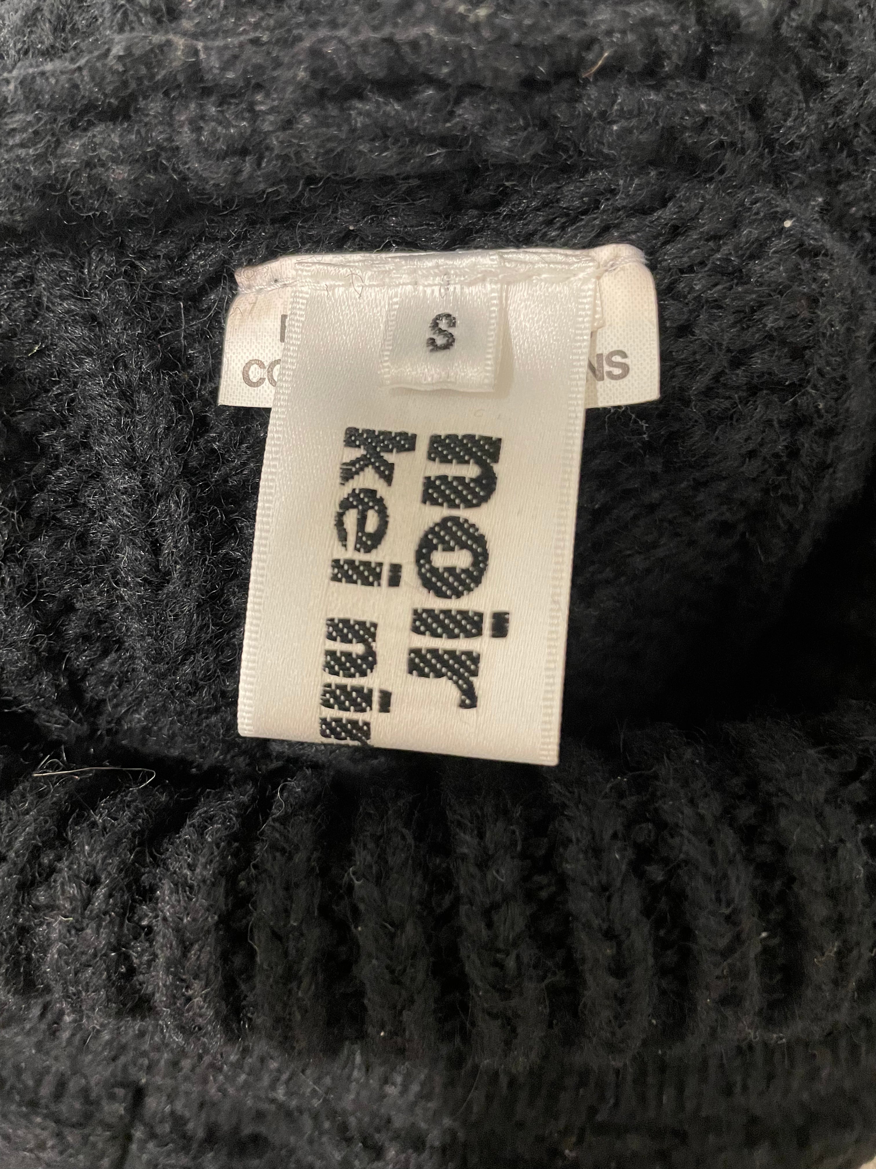 COMME des GARCONS NOIR/Heavy Sweater/S/Wool/BLK/HOODED JUMPER view 3