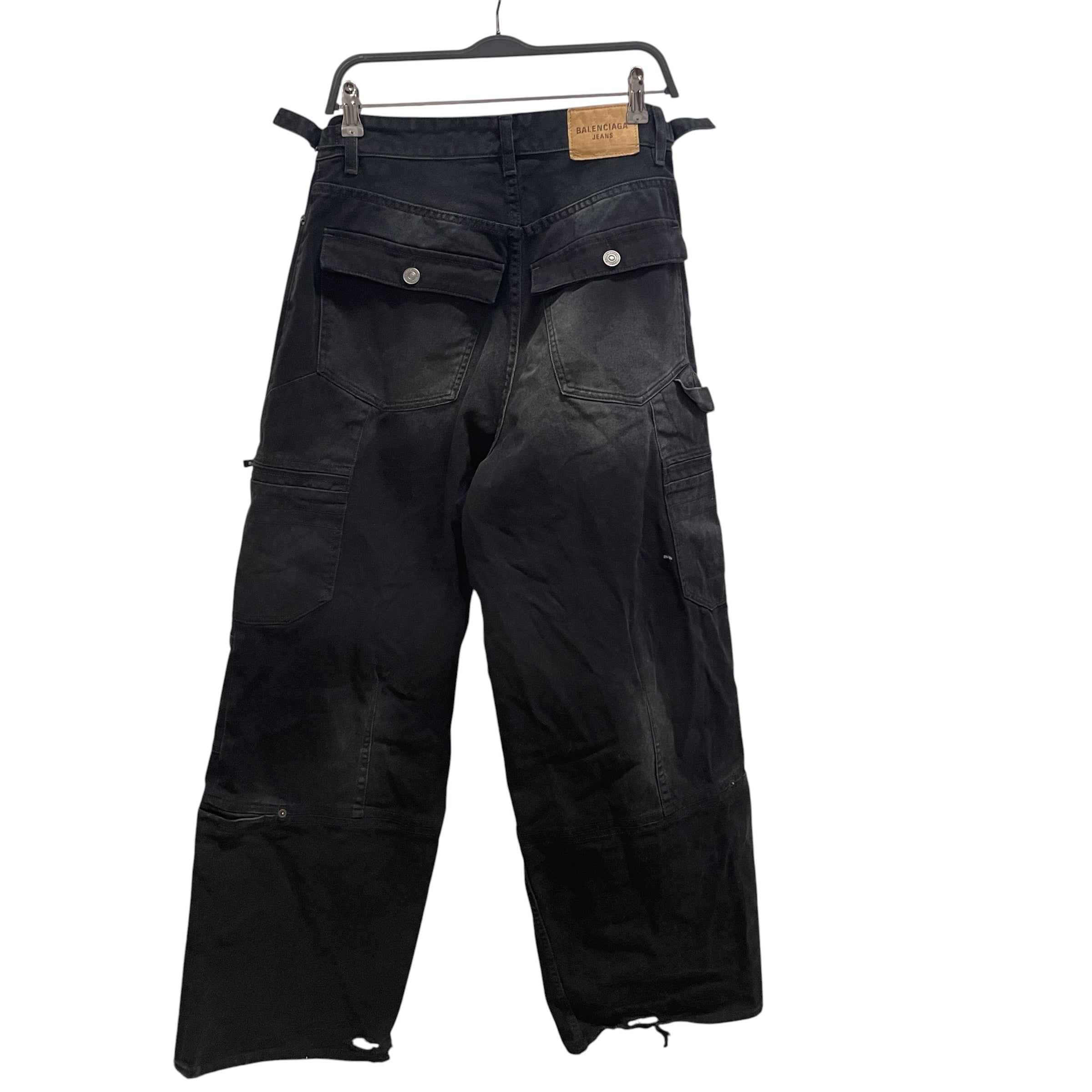 BALENCIAGA/Cargo Pants/charcoal wash view 2
