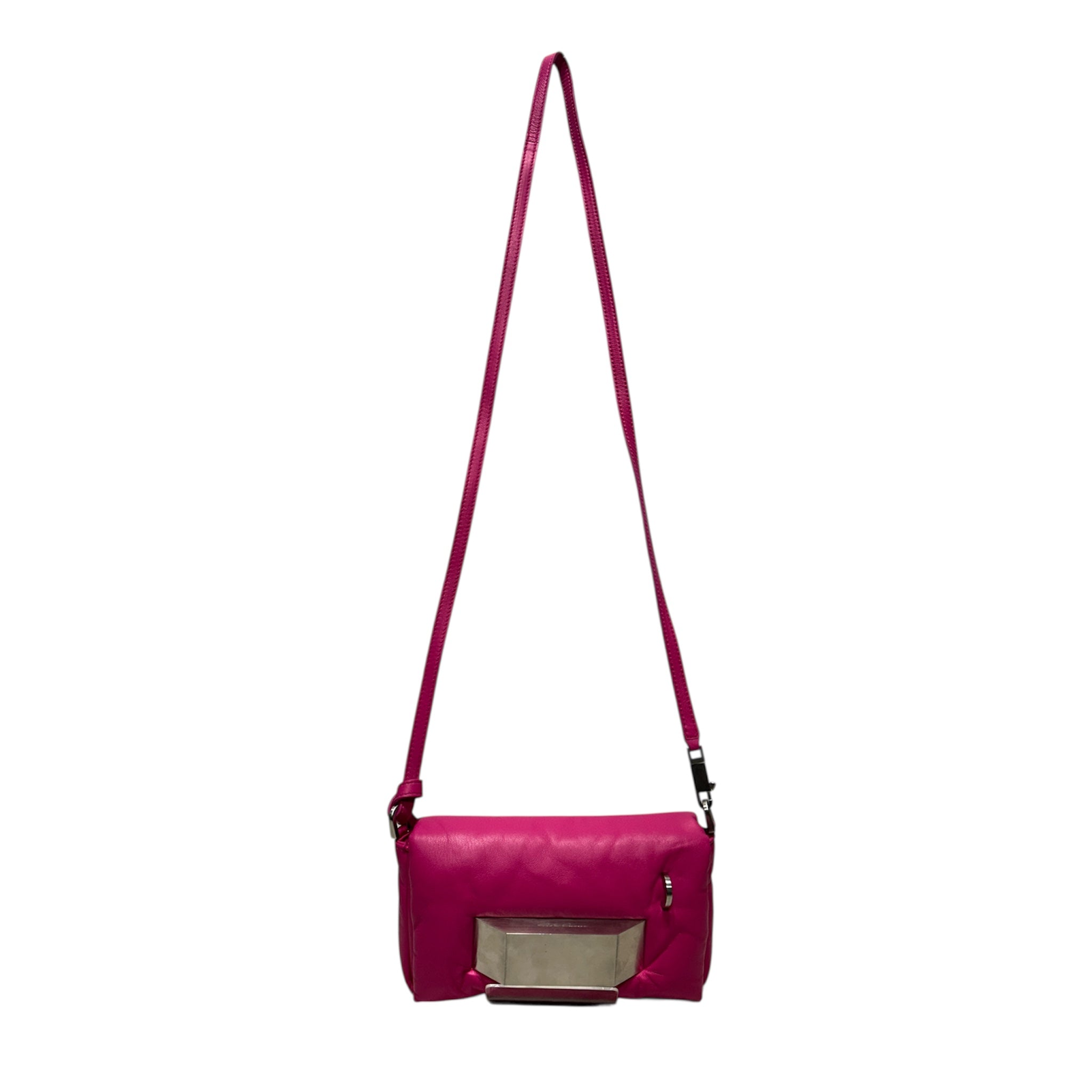 Rick Owens/Cross Body Bag/Lambskin/PNK/HOT PNK SLV BLOCK PILLOW LEATH view 4