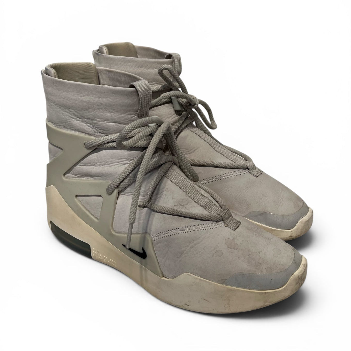 NIKE/FEAR OF GOD/Hi-Sneakers/US 9.5/Leather/SLV/Fear of God 1 Light Bone view 1