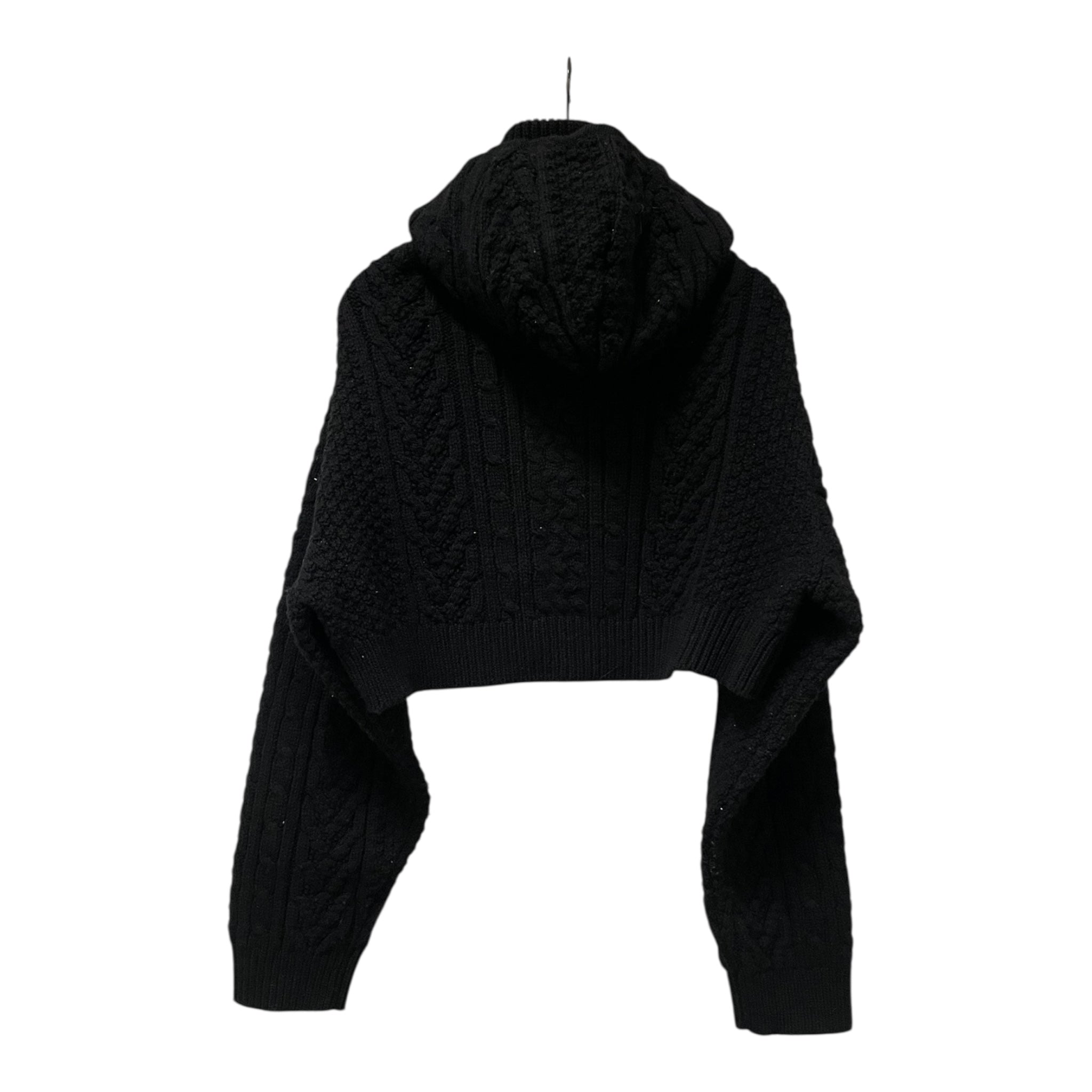 COMME des GARCONS NOIR/Heavy Sweater/S/Wool/BLK/HOODED JUMPER view 1