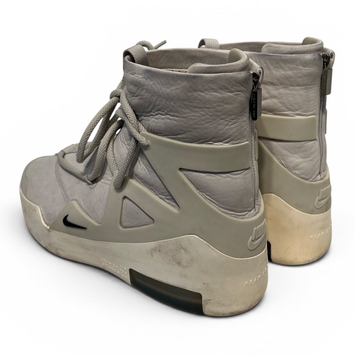 NIKE/FEAR OF GOD/Hi-Sneakers/US 9.5/Leather/SLV/Fear of God 1 Light Bone view 2