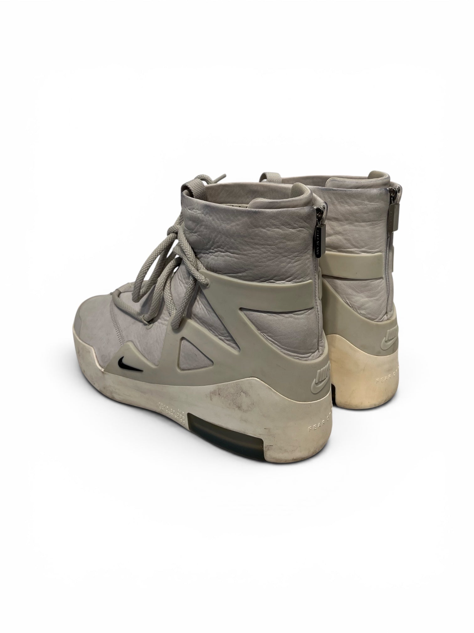 NIKE/FEAR OF GOD/Hi-Sneakers/US 9.5/Leather/SLV/Fear of God 1 Light Bone view 2