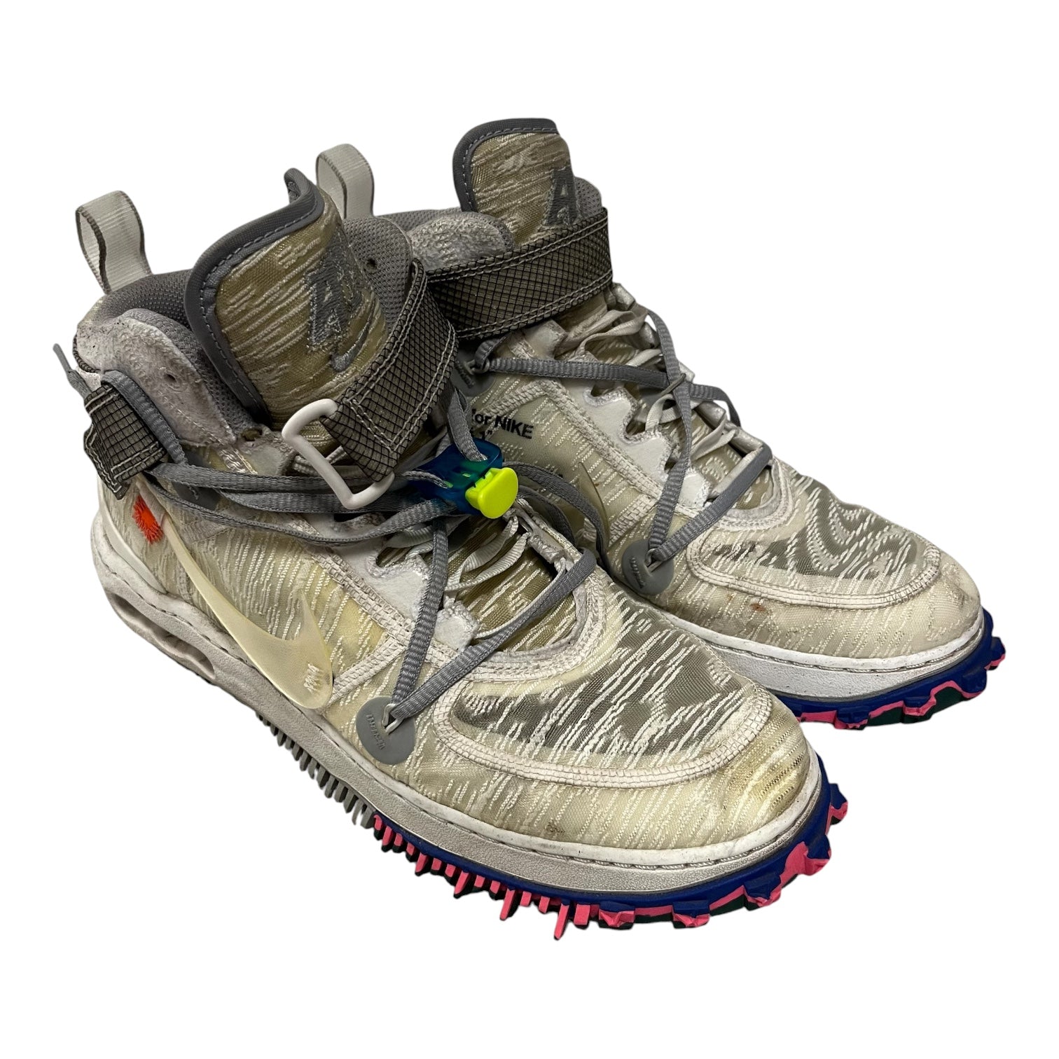 NIKE/OFF-WHITE/Shoes/US 9.5/Nylon/WHT/U-Tip/AF1 MID view 1
