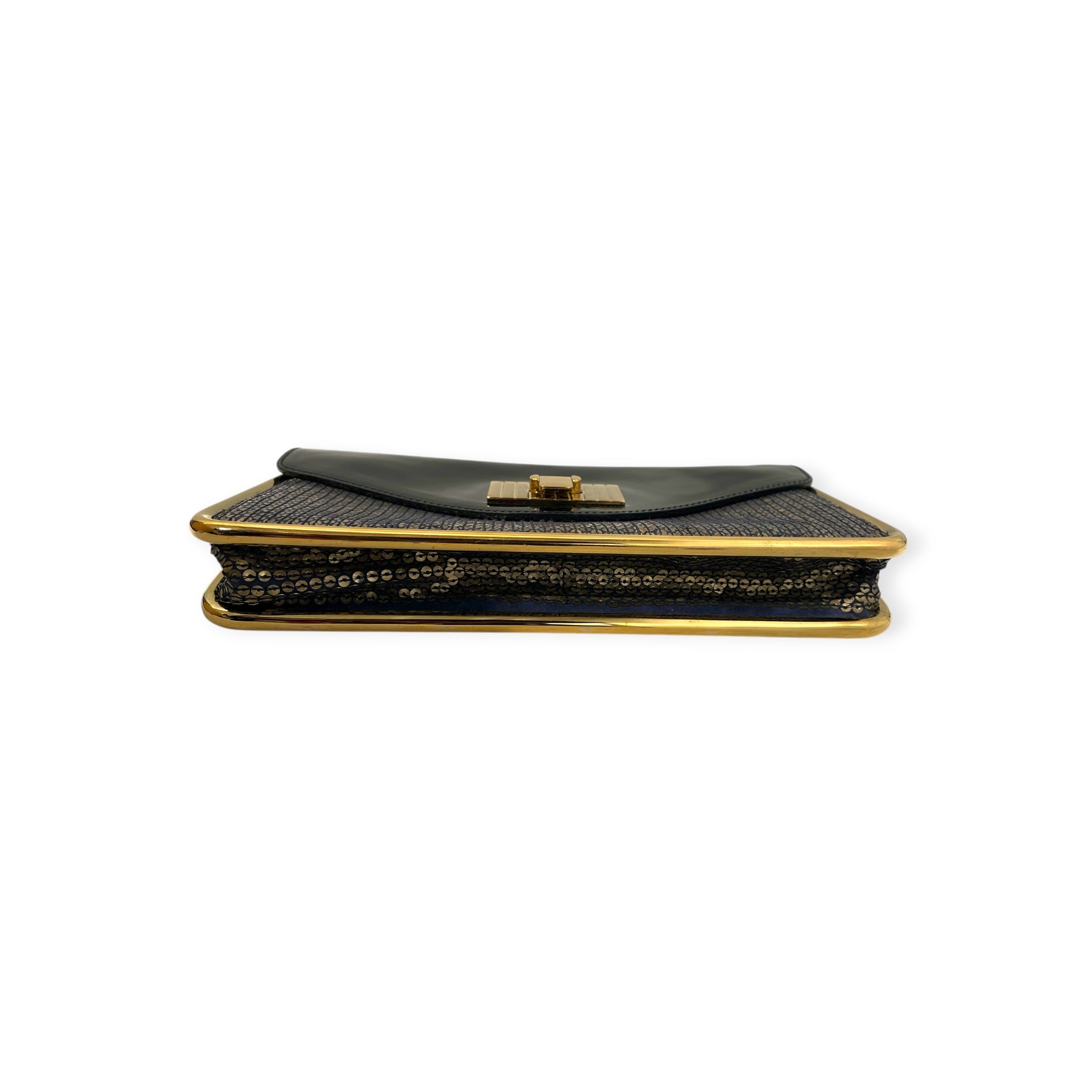Chloe/Clutch Bag/Leather/BLK/BLK&GOLD W/ SEQUINS view 5