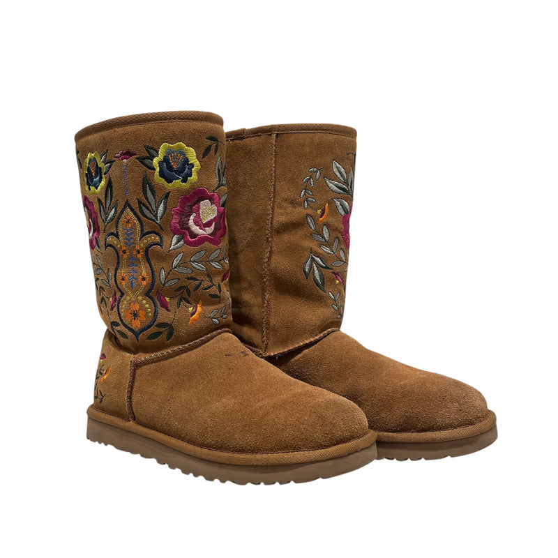 UGG australia/Boots/EU 38/Suede/BRW/FLOWER PRINT