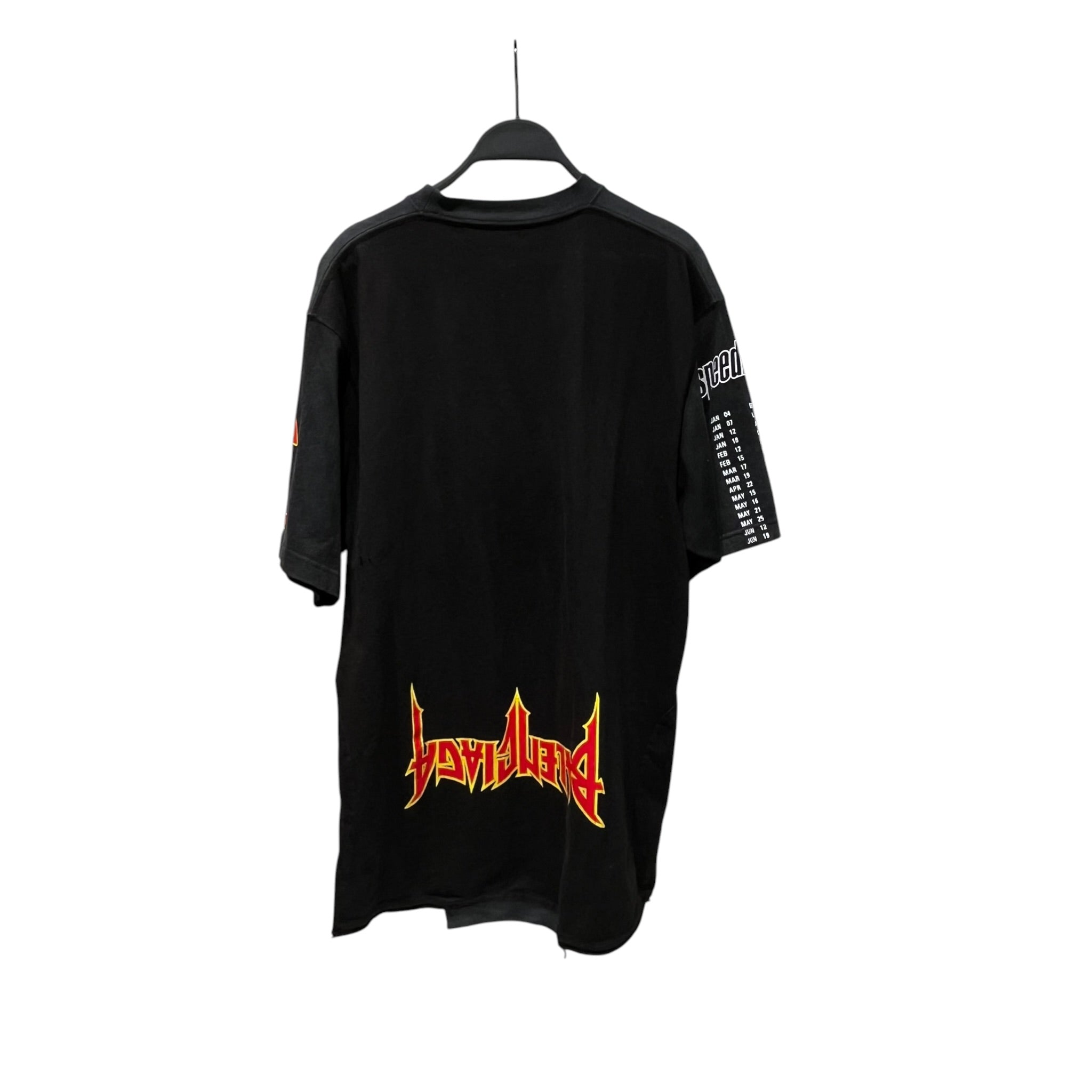 BALENCIAGA/T-Shirt/L/Cotton/BLK/Graphic/Upside Down Speed Hunters view 2