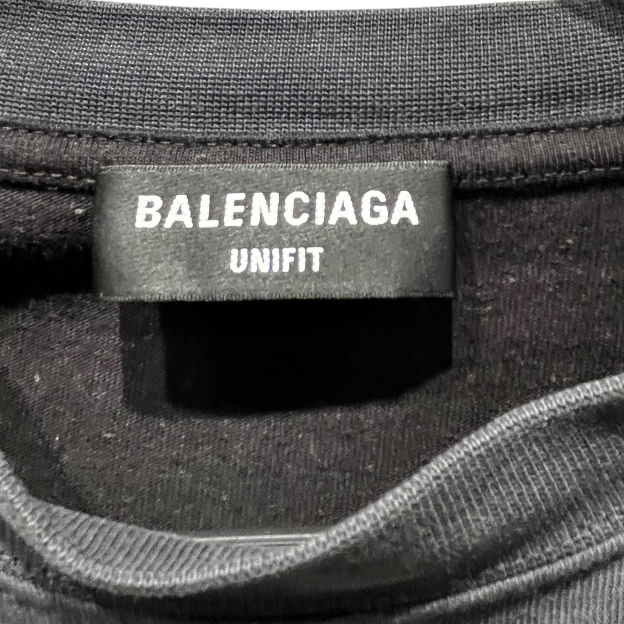 BALENCIAGA/T-Shirt/L/Cotton/BLK/Graphic/Upside Down Speed Hunters view 3