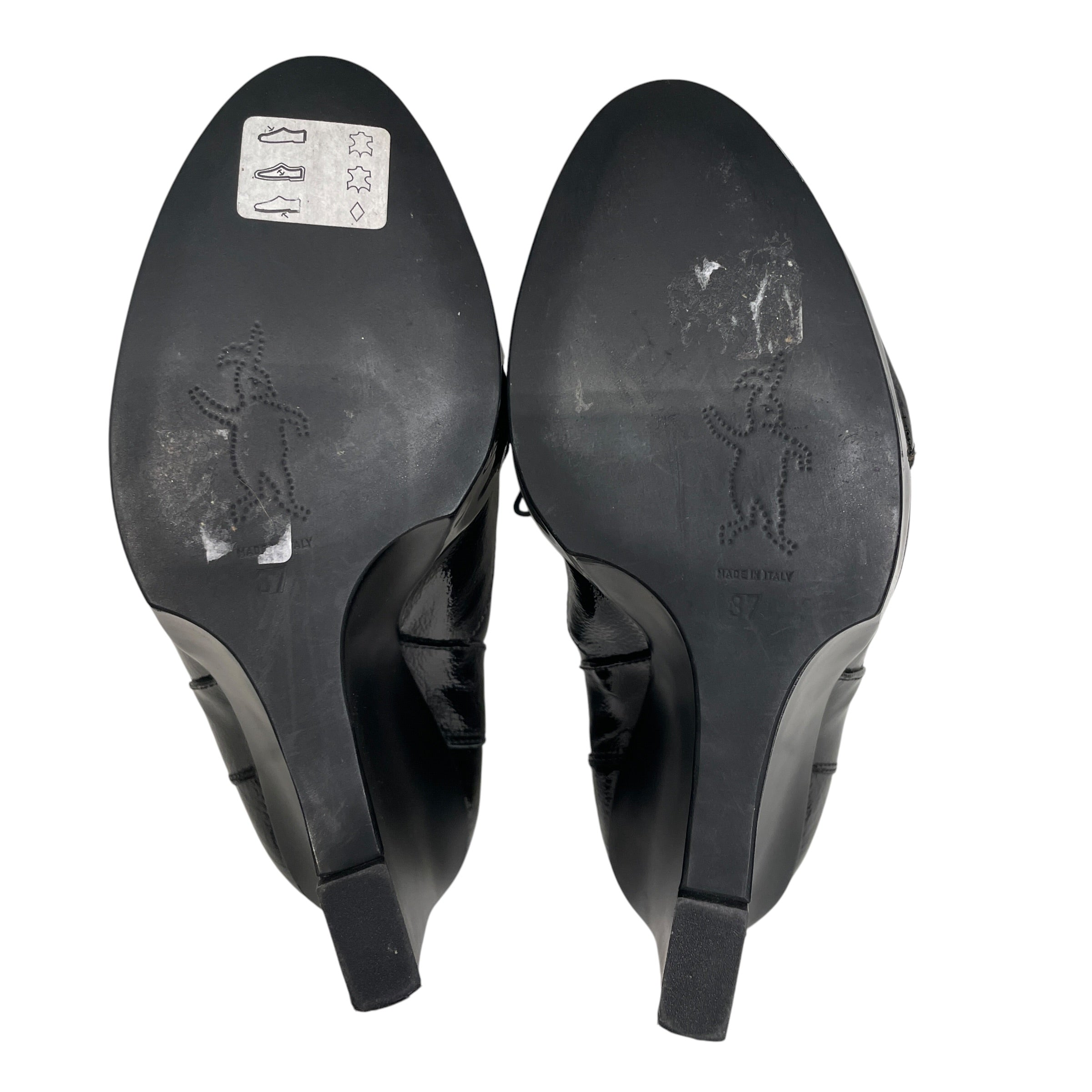 MARNI/Heels/EU 37/Leather/BLK/Platform/PATENT OXFORD PEEP TOE view 4