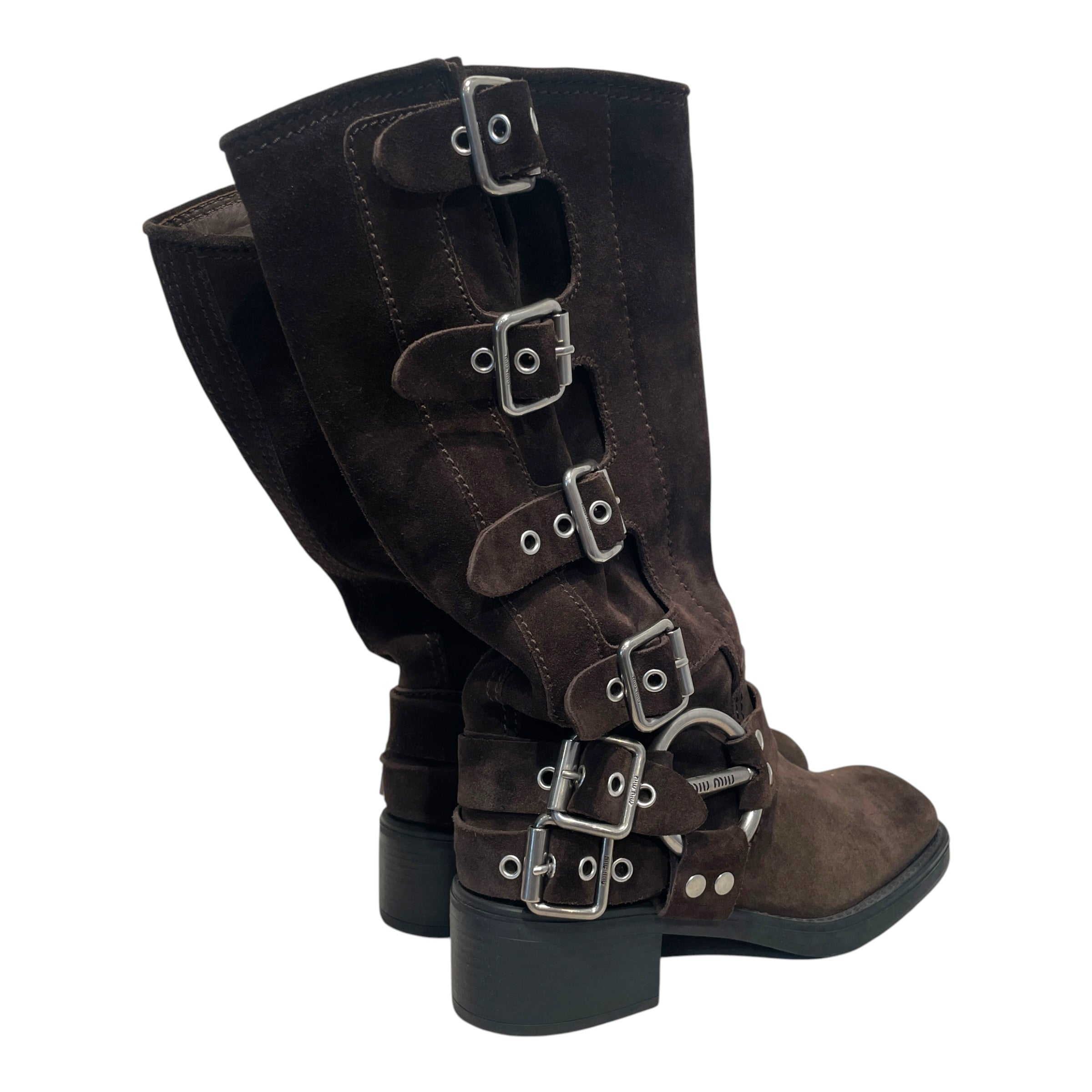 MIU MIU/Biker Boots/EU 36.5/Suede/BRW/Moto Boots view 2