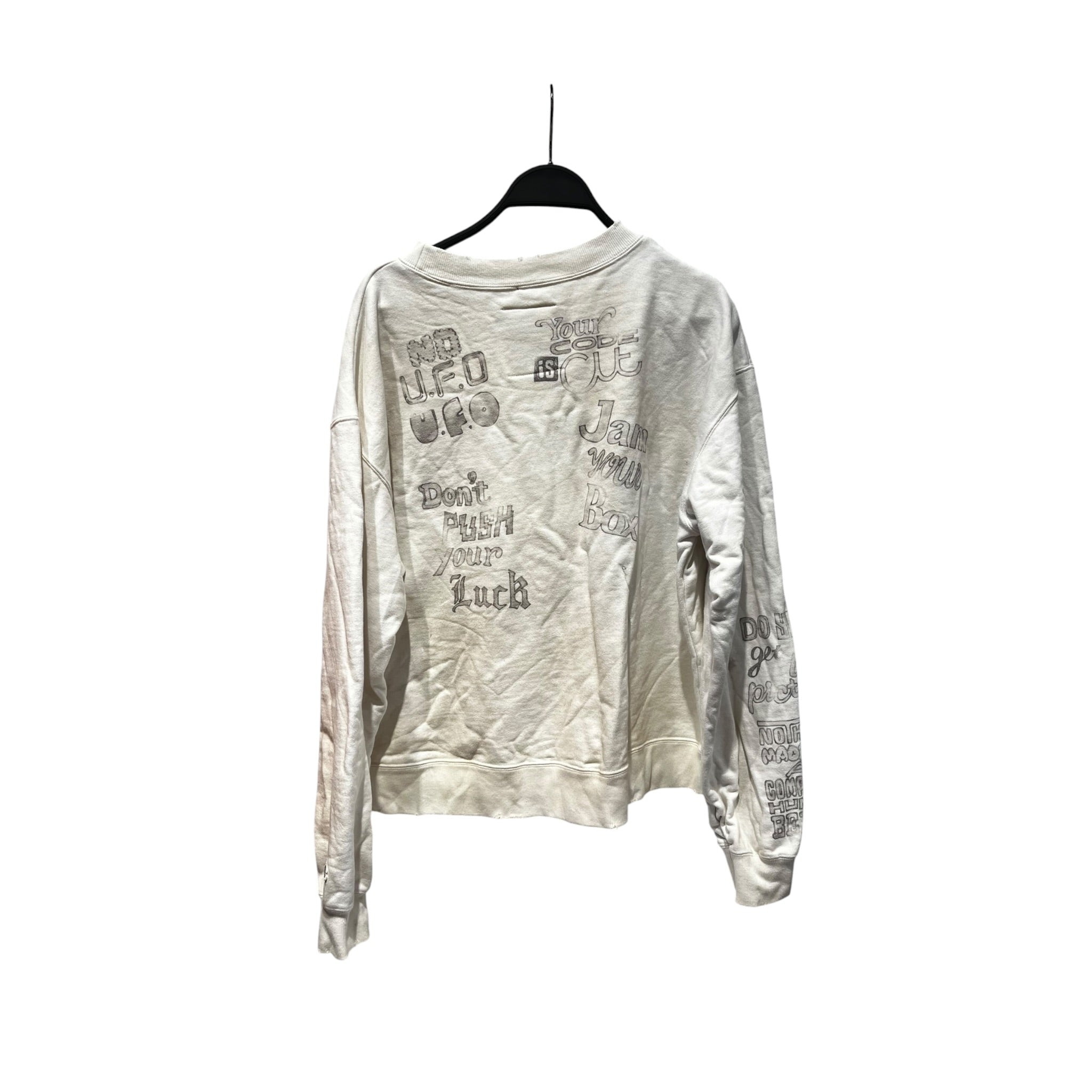 MIHARA YASUHIRO/Sweatshirt/38/Graphic/Cotton/WHT/Plastic Dreams Crewneck view 2
