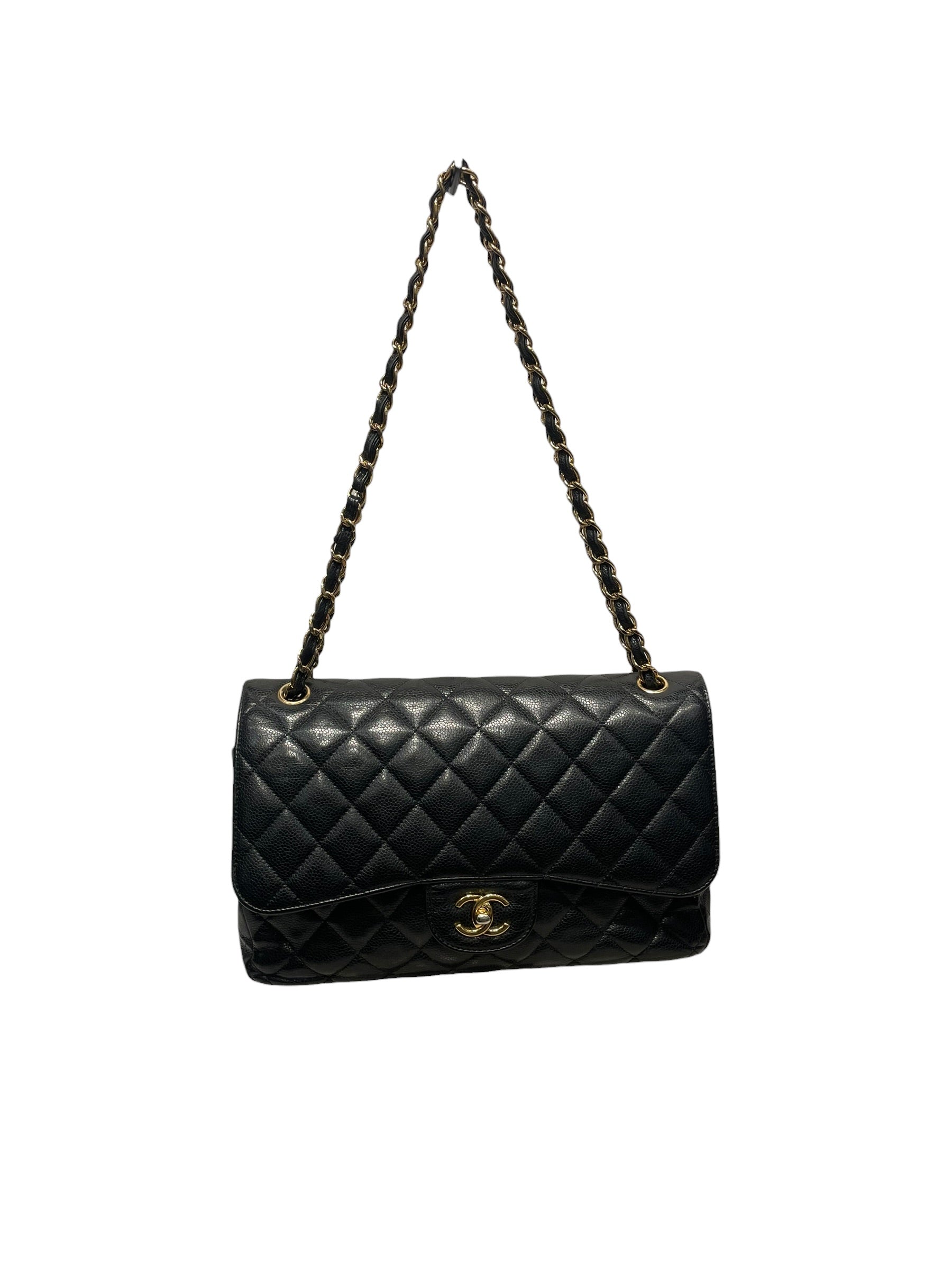 CHANEL/Bag/Leather/BLK/CAVIAR TIMELESS DOUBLE FLAP view 1