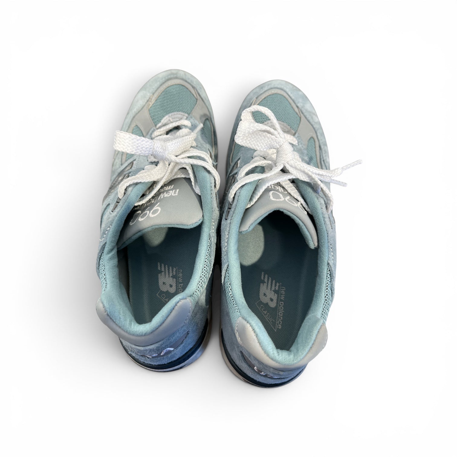 NEW BALANCE/KITH/Low-Sneakers/US 8.5/Suede/BLU/990V2 KITH "STORM BLUE" view 2