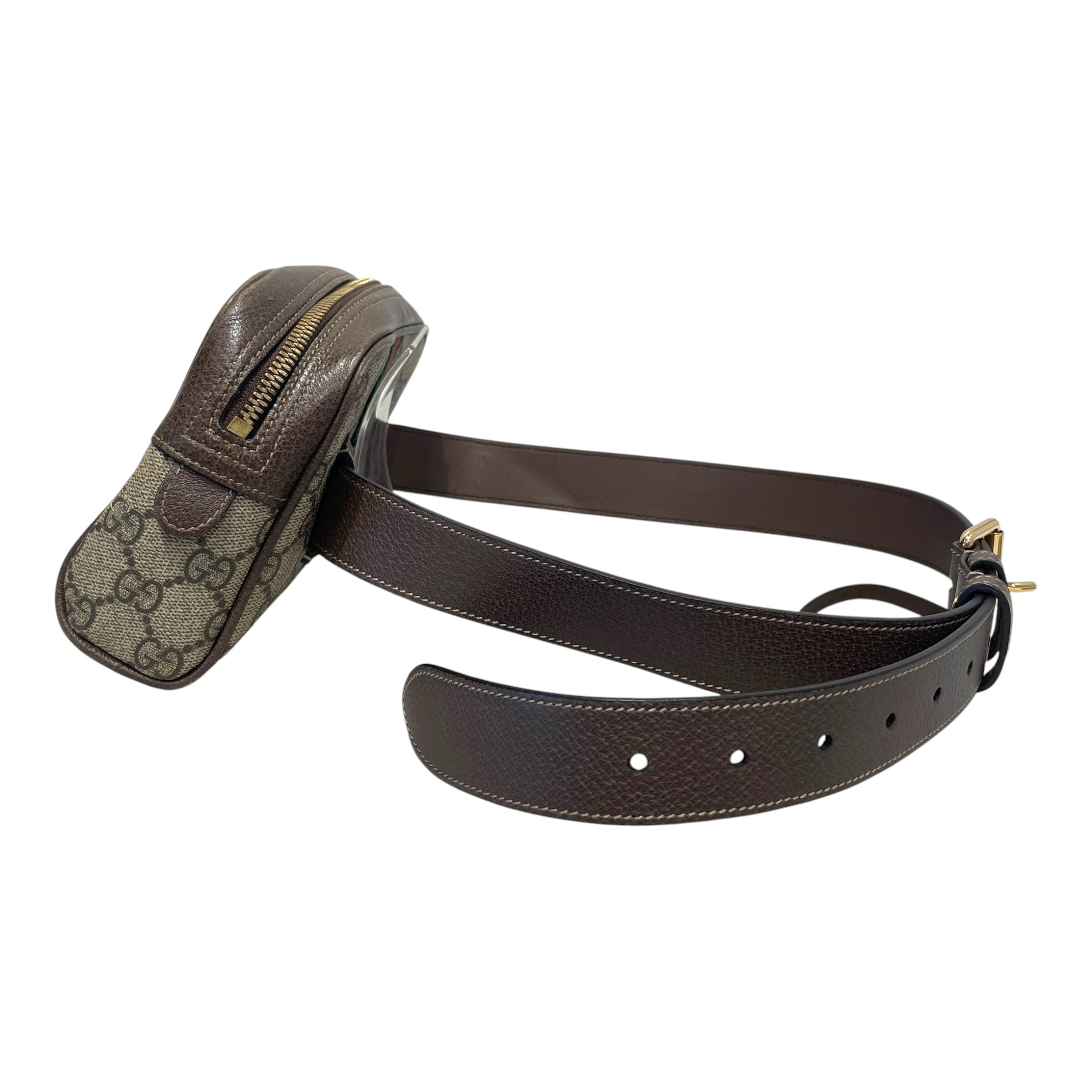 GUCCI/Cross Body Bag/Monogram/Leather/BRW/Monogram Belt BAg view 3