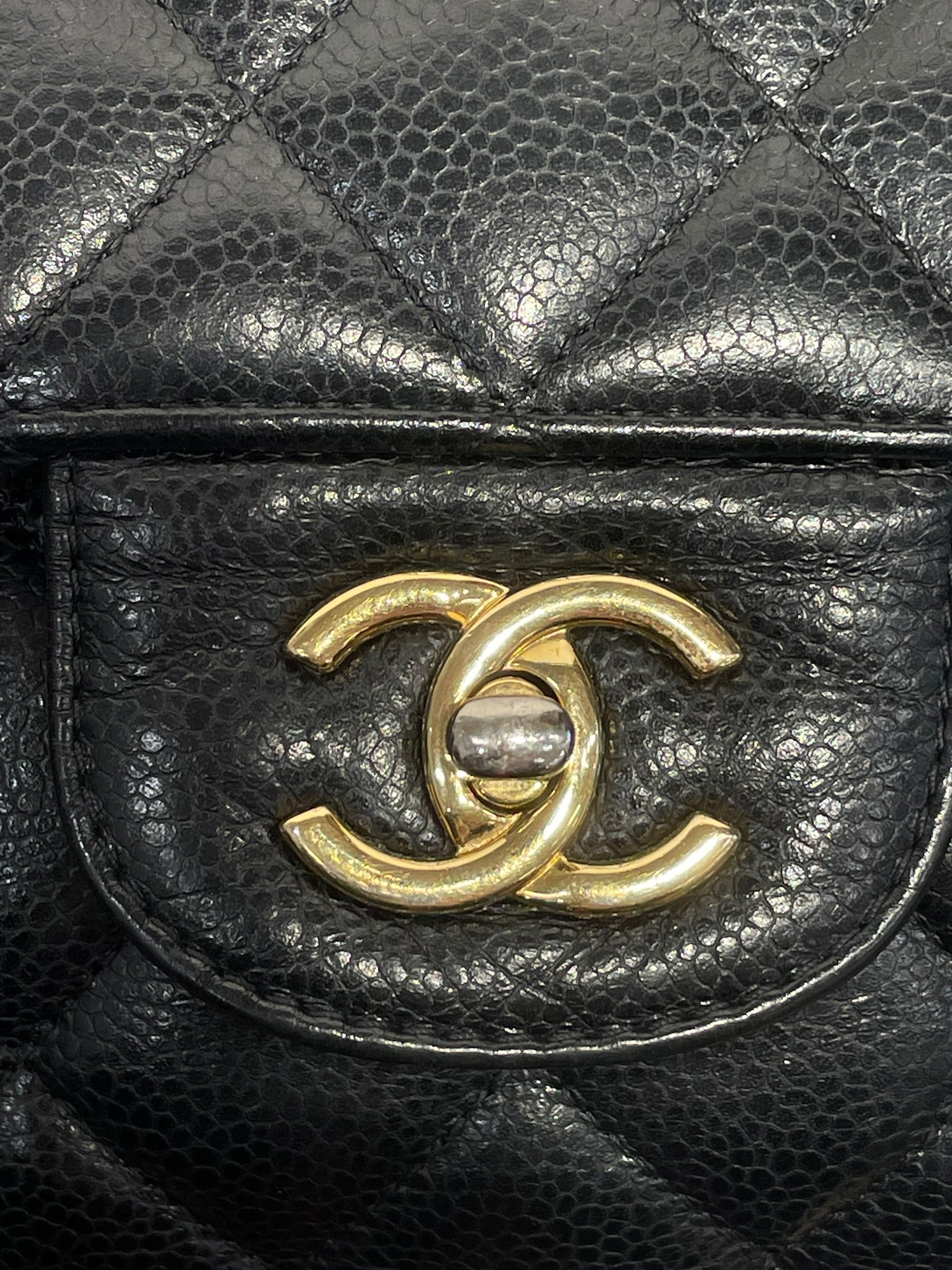 CHANEL/Bag/Leather/BLK/CAVIAR TIMELESS DOUBLE FLAP view 6