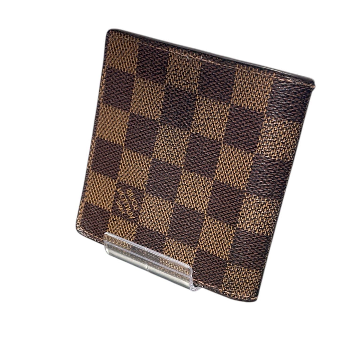 LOUIS VUITTON/Bifold Wallet/Gingham Check/Leather/BRW/DAMIER BIFOLD view 1