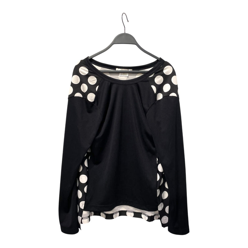 COMME des GARCONS/LS Cut & Sew/XS/Black/Polyester/Polka Dot/GH-T019