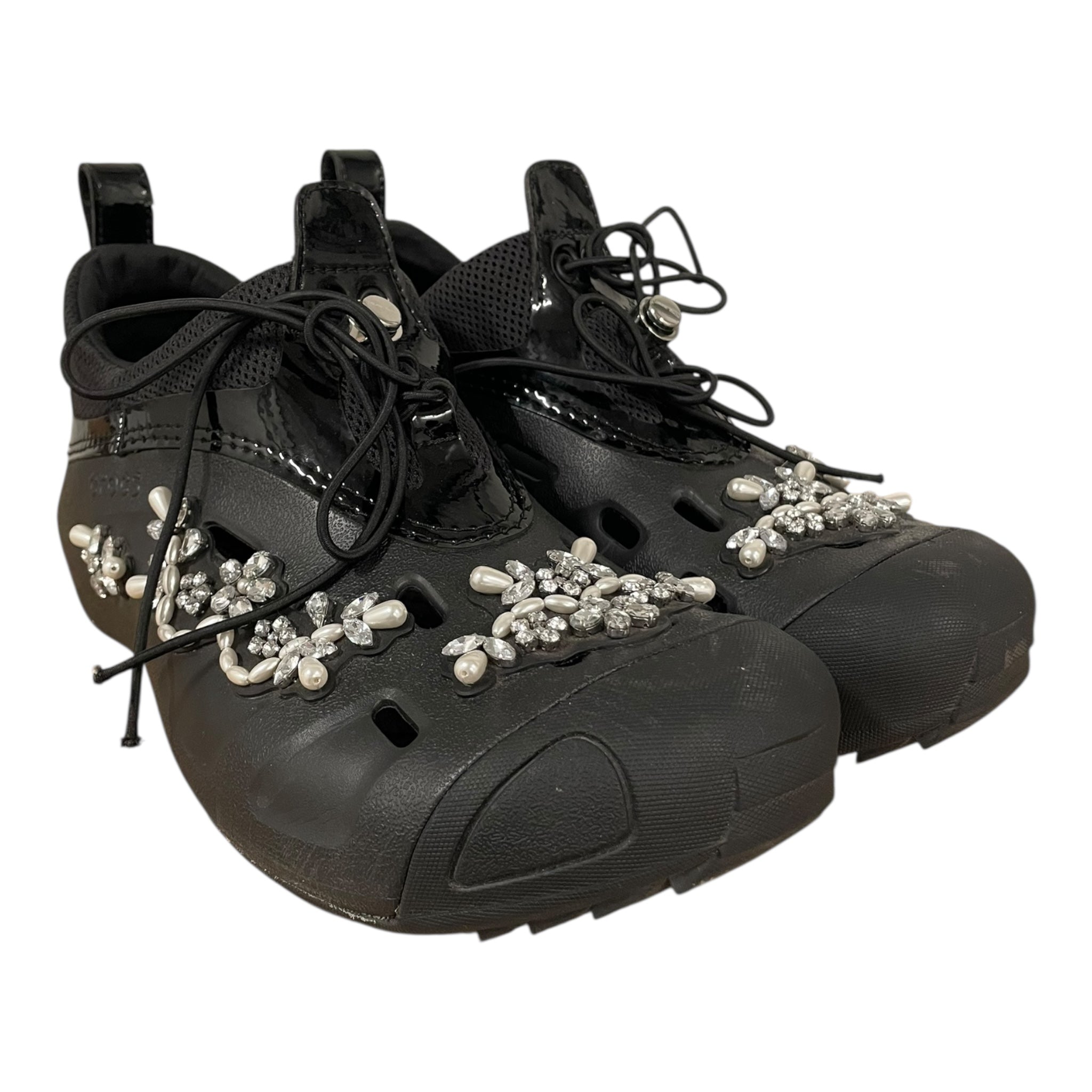 crocs/SIMONE ROCHA/Sandals/US 10/Polyester/BLK/JEWELS view 1