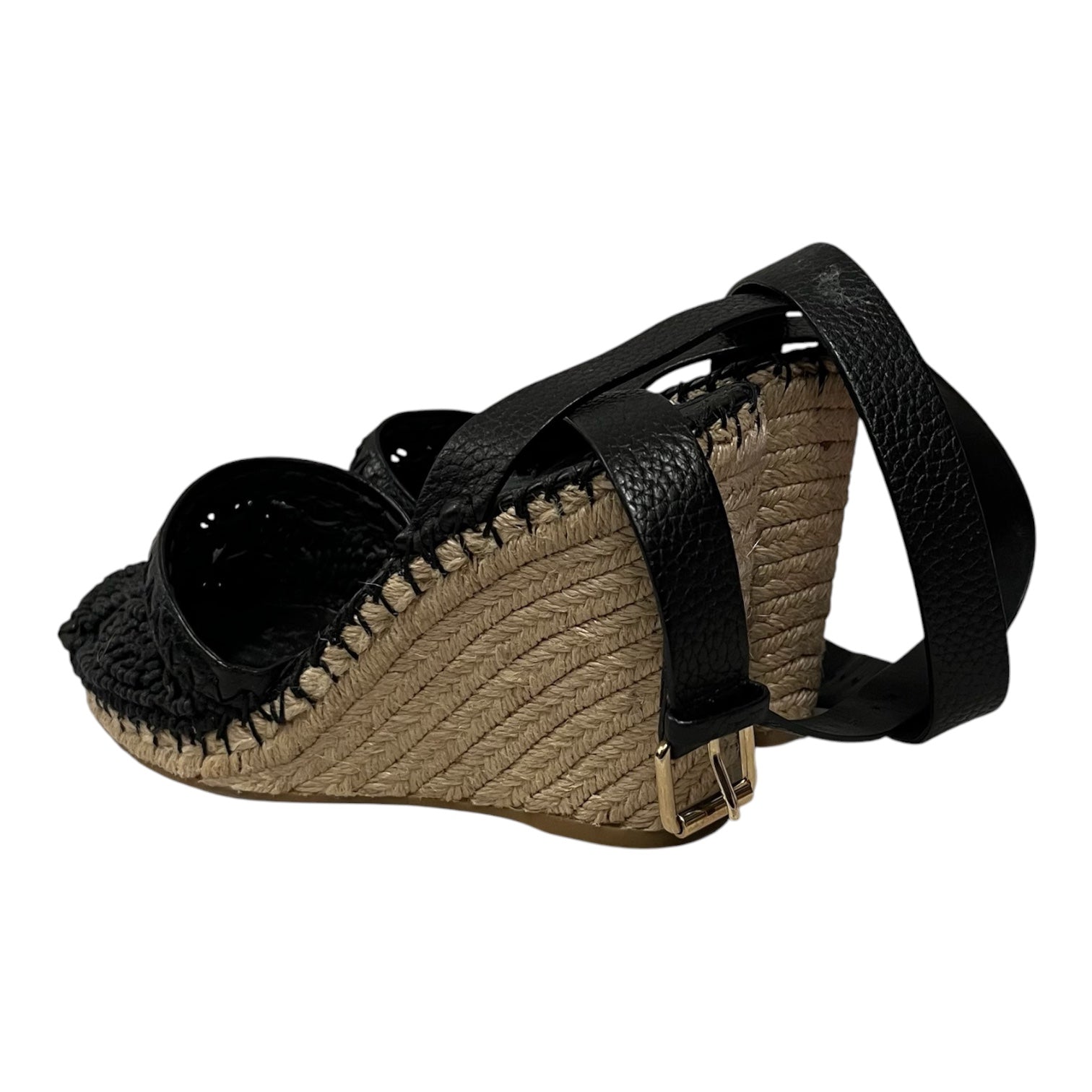 VALENTINO/Heels/EU 37/BLK/wedge sandal heel view 2