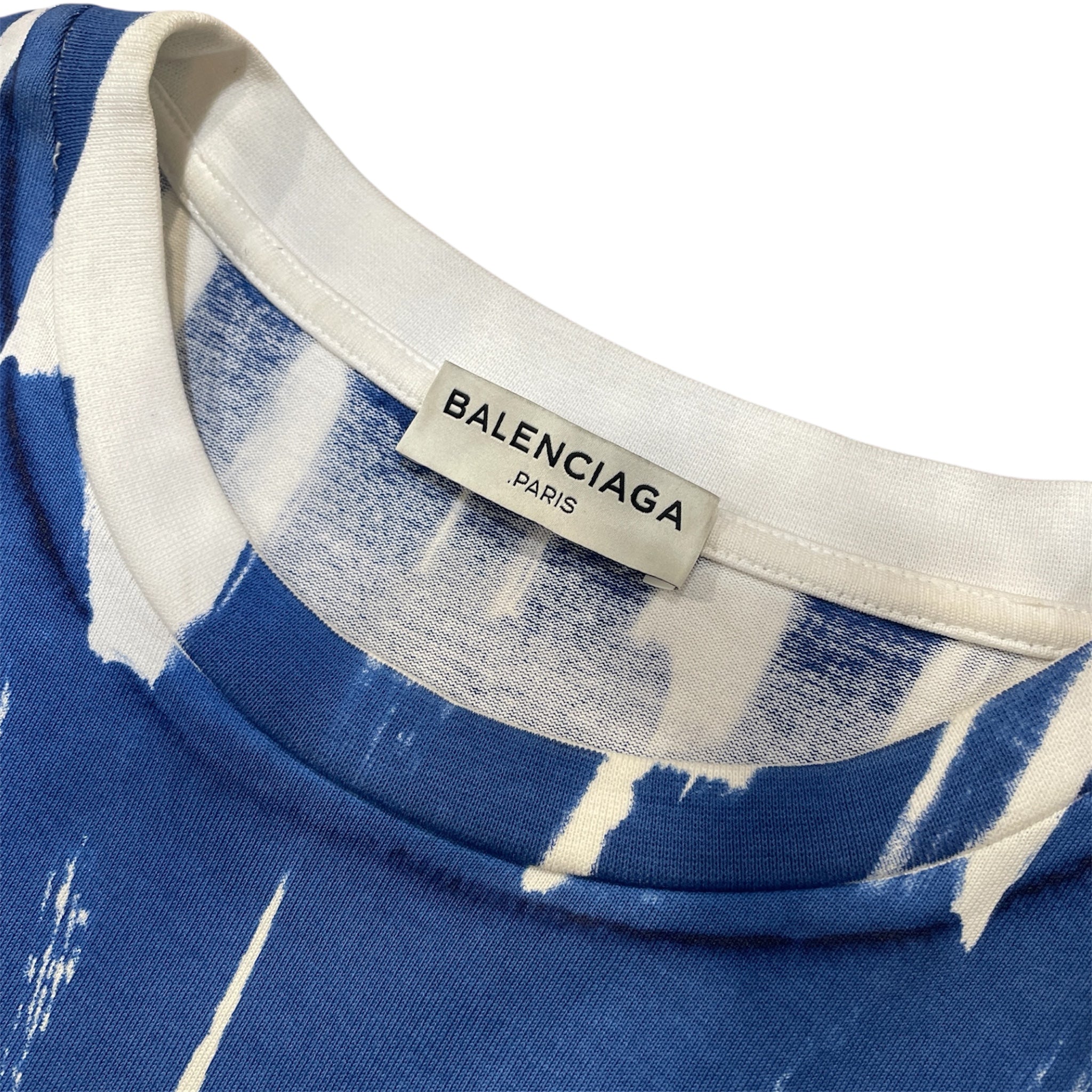 BALENCIAGA/T-Shirt/L/Cotton/BLU/ view 3