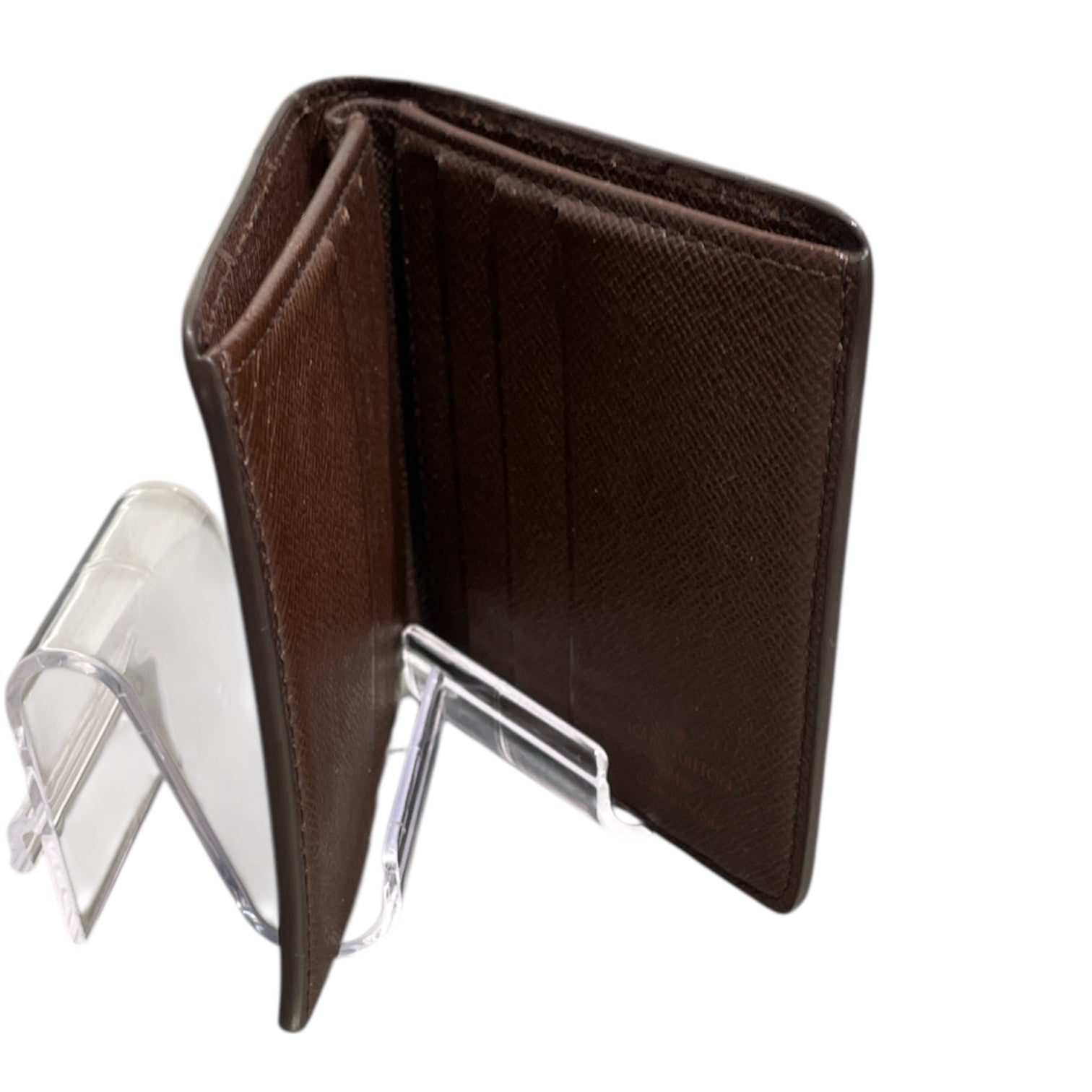 LOUIS VUITTON/Bifold Wallet/Gingham Check/Leather/BRW/DAMIER BIFOLD view 3