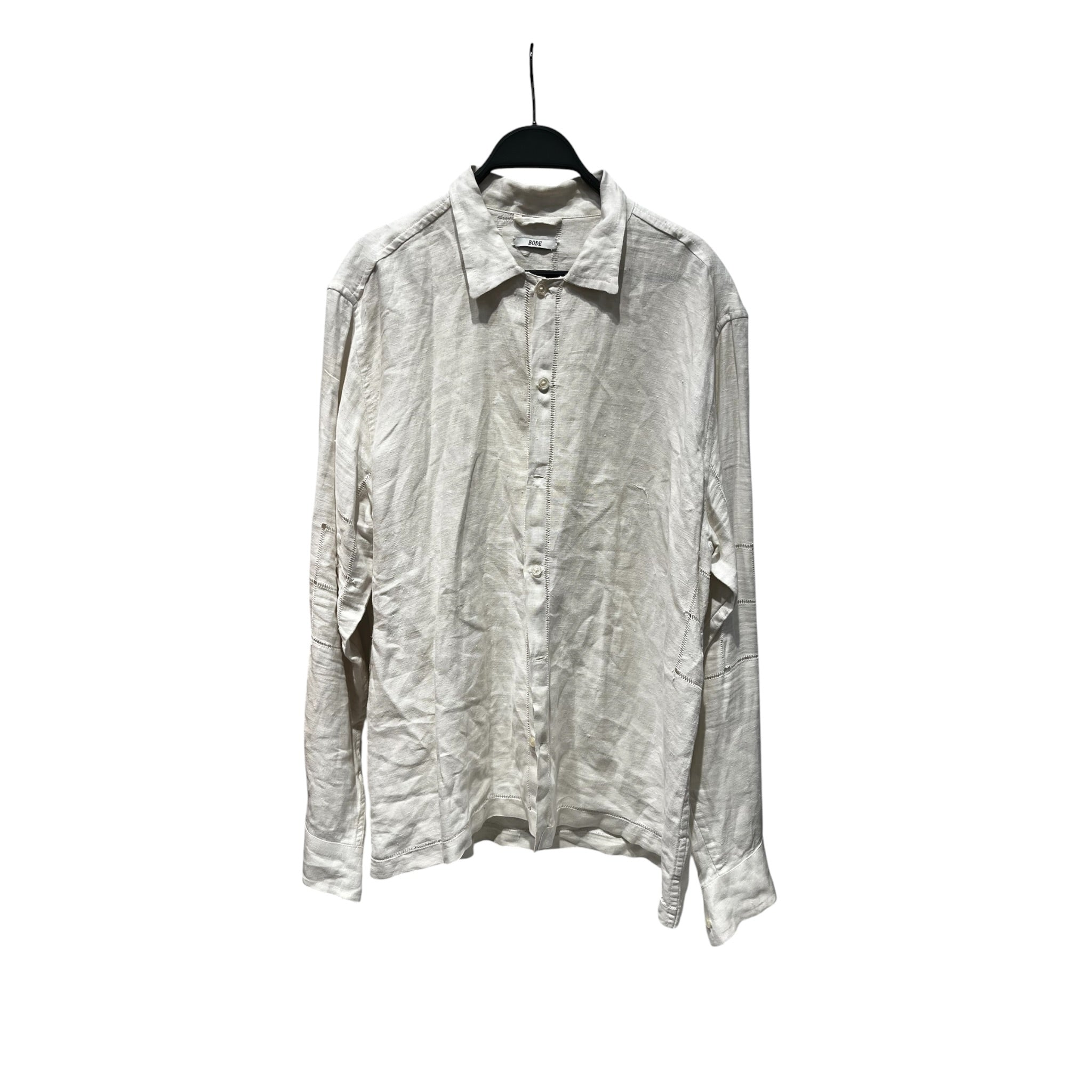 BODE/LS Shirt/L/Cotton/CRM/Linen view 1