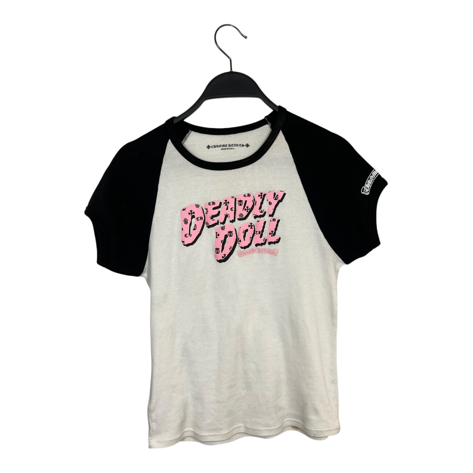 CHROME HEARTS/T-Shirt/L/Cotton/WHT/DEADLY DOLL view 1