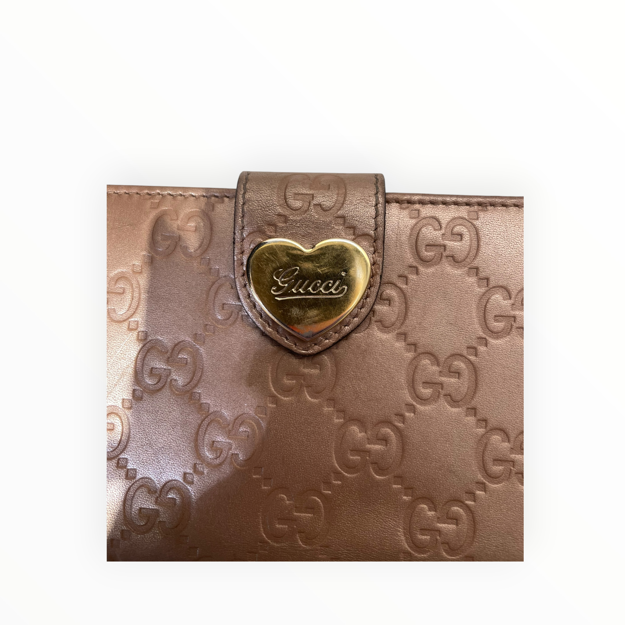 GUCCI/Long Wallet/Monogram/Leather/PNK/L's/Guccissima Embossed Long Walle view 4