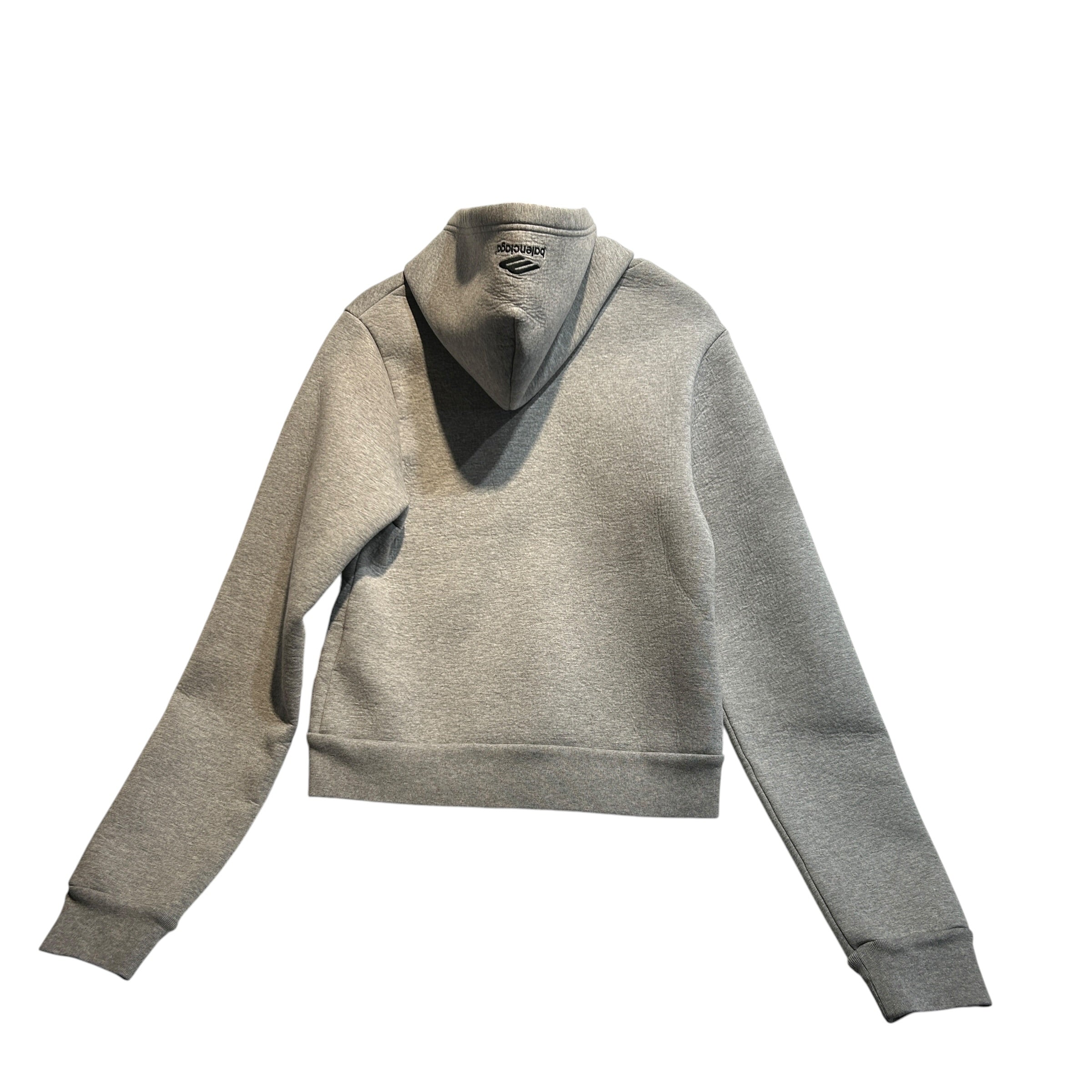 BALENCIAGA/Zip Up Hoodie/S/Cotton/GRY/3b sport technical fabric view 2