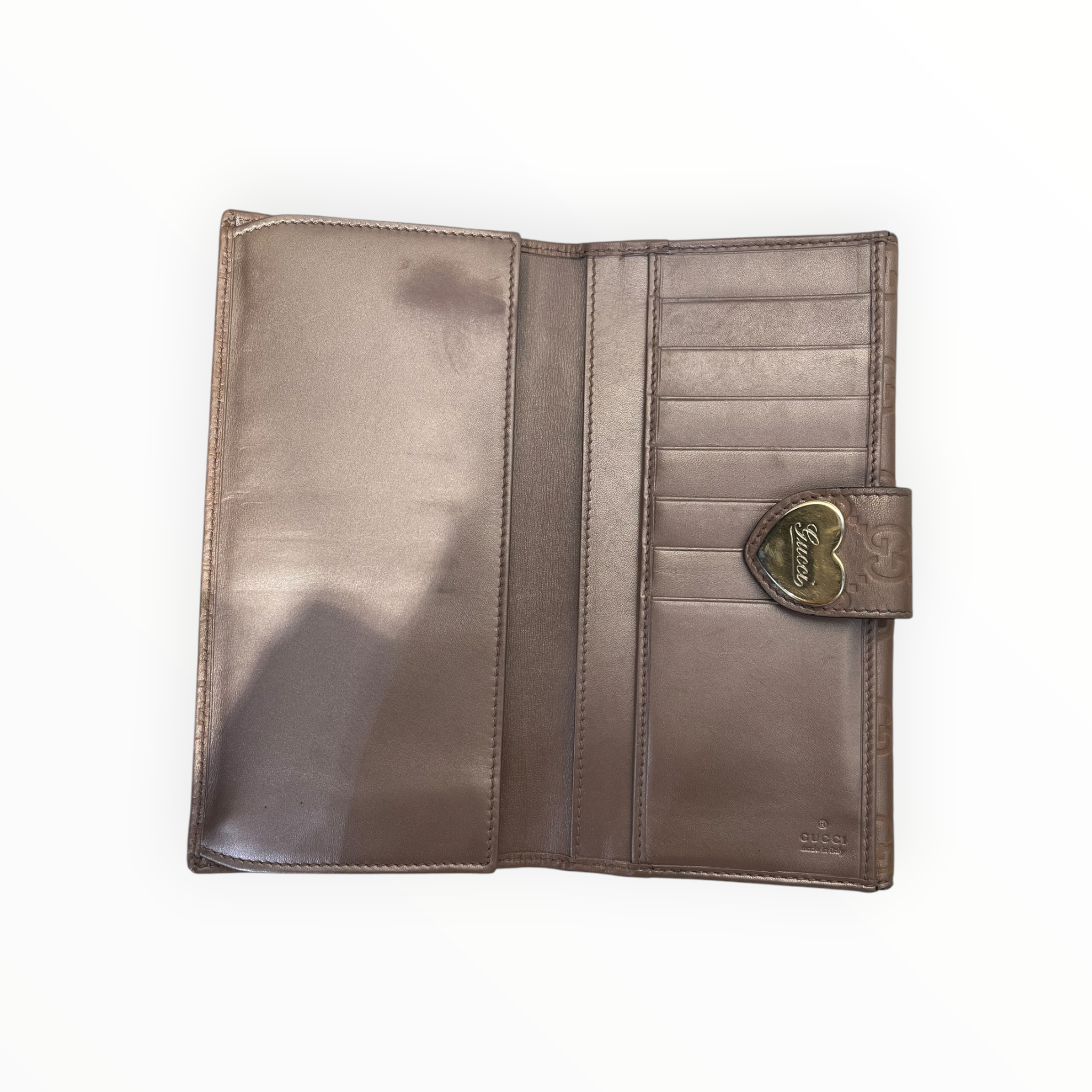 GUCCI/Long Wallet/Monogram/Leather/PNK/L's/Guccissima Embossed Long Walle view 5
