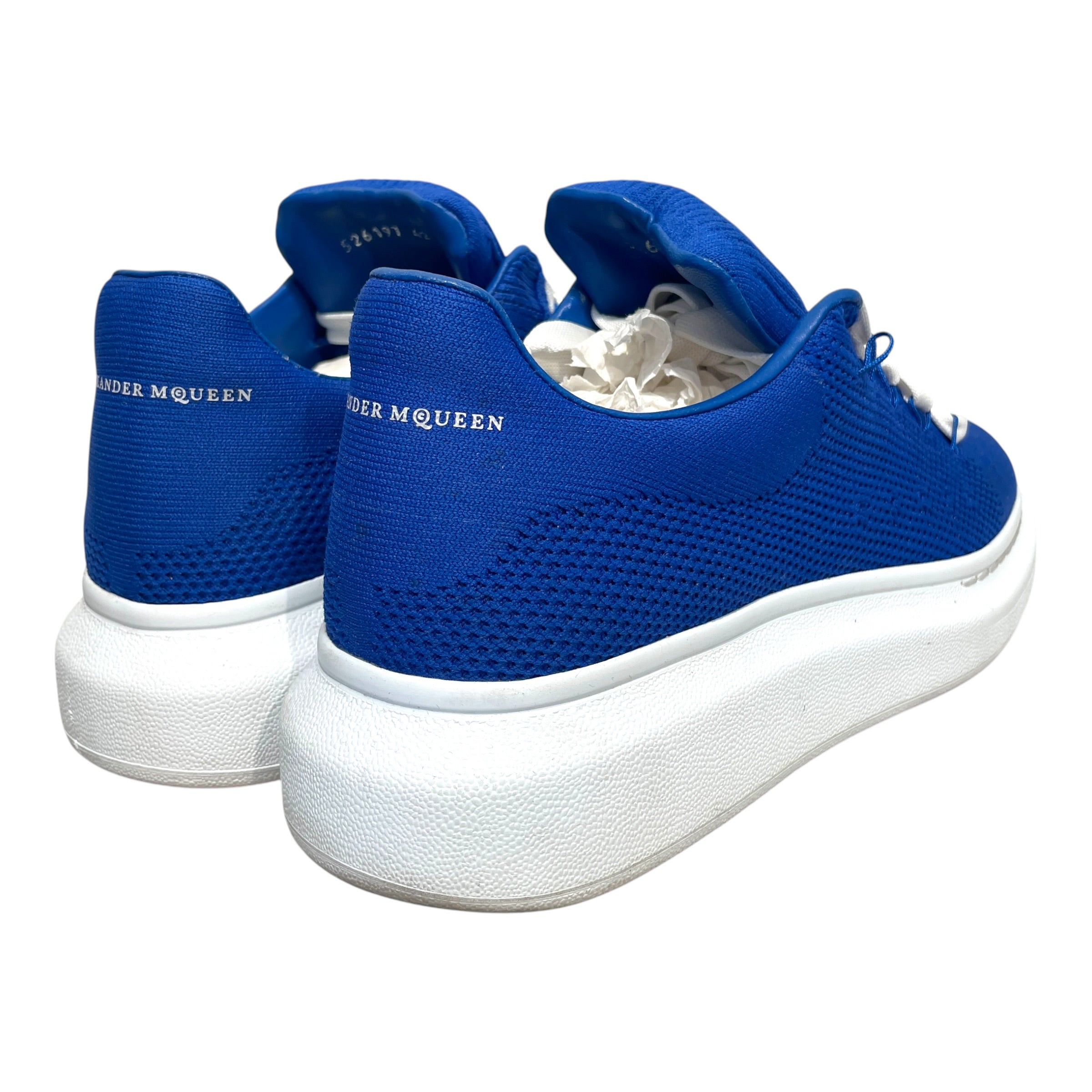 Alexander McQueen/Low-Sneakers/EU 42/Cotton/BLU/Knitted Wedge Sole Platforms view 2