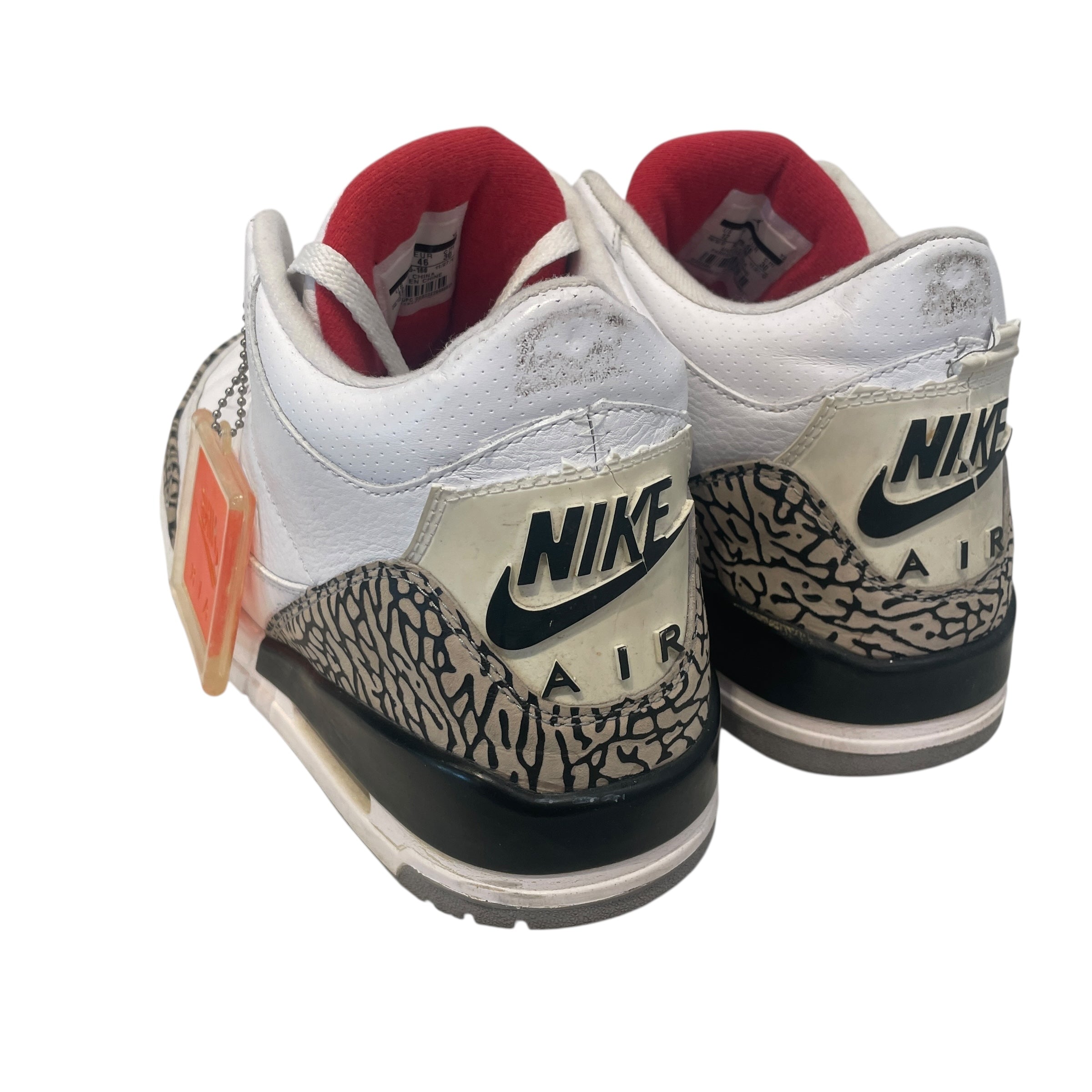 NIKE/Hi-Sneakers/US 12/Leather/WHT/Jordan 3 Cement 88 view 2