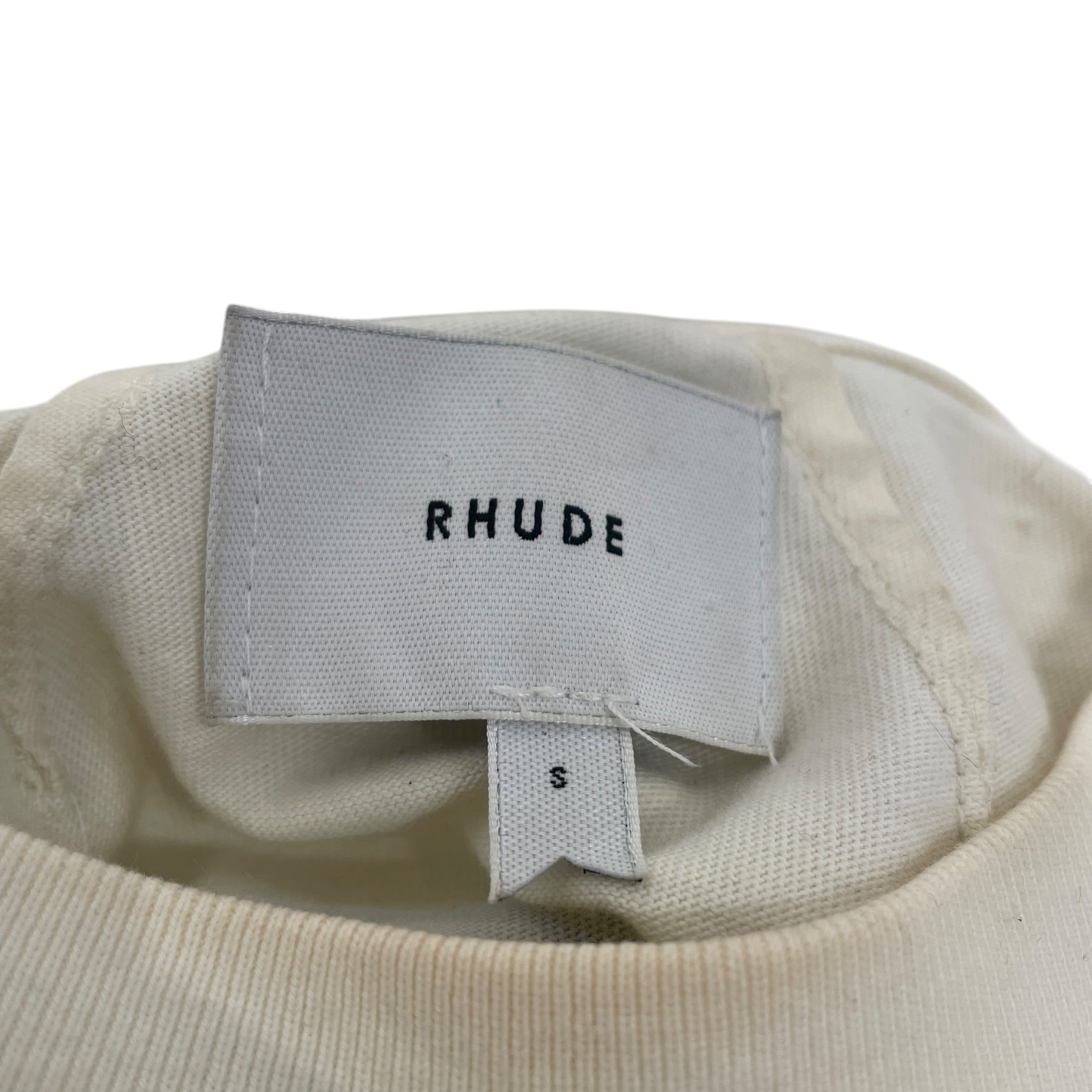 RHUDE/T-Shirt/S/Cotton/CRM/"premium cigars" view 3