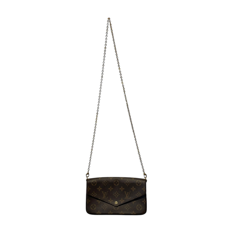 LOUIS VUITTON/Cross Body Bag/Monogram/Leather/BRW/POCHETTE FELICIE