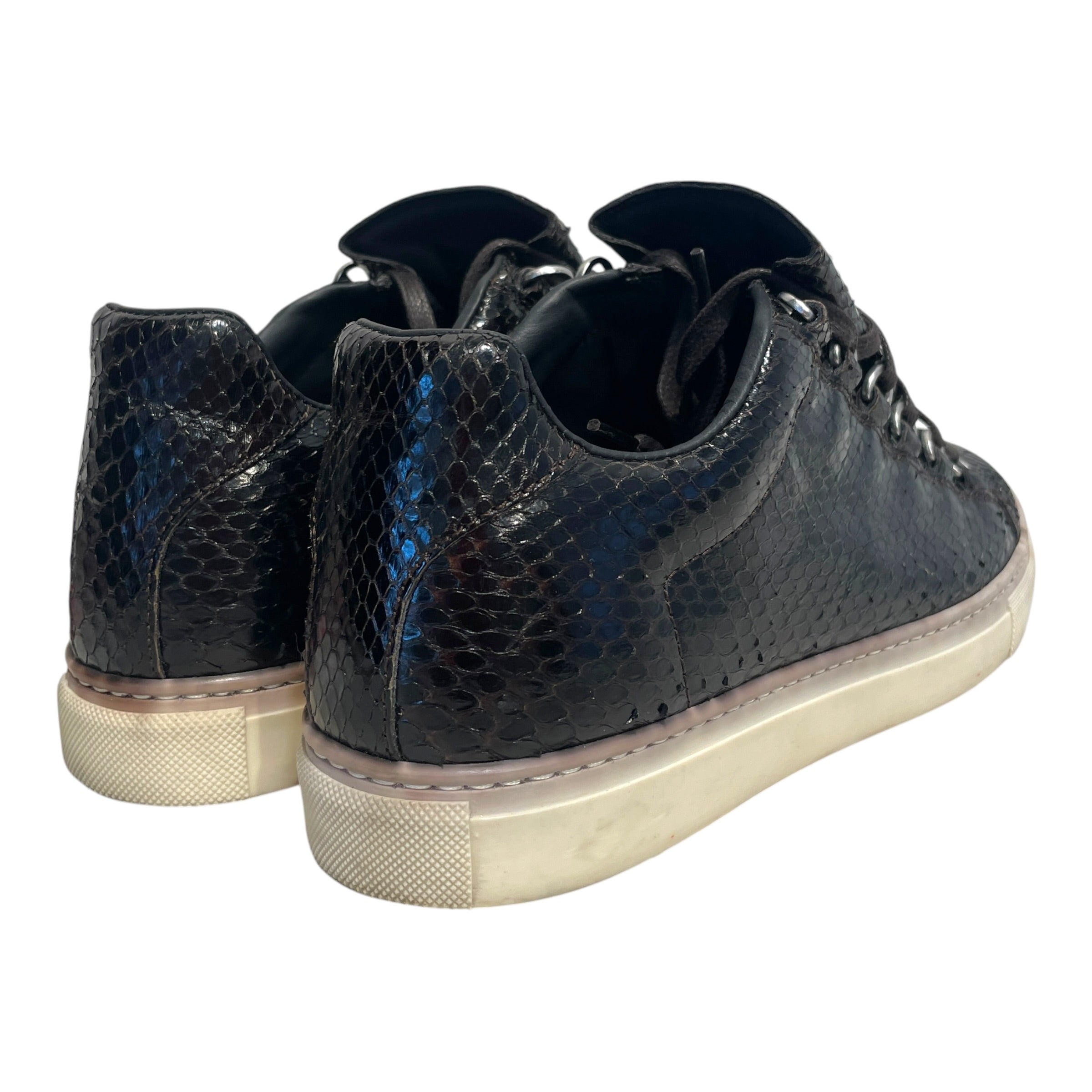BALENCIAGA/Low-Sneakers/EU 40/Leather/BLK/Arena Snakeskin Low-Top view 2