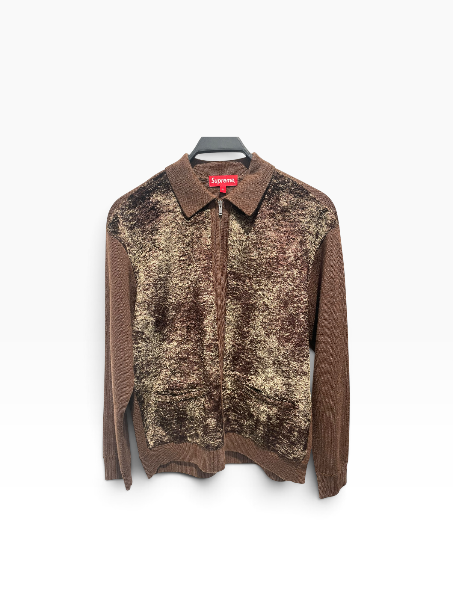 Supreme/Cardigan/S/Wool/BRW/FW22 Faux Fur Zip Up view 1