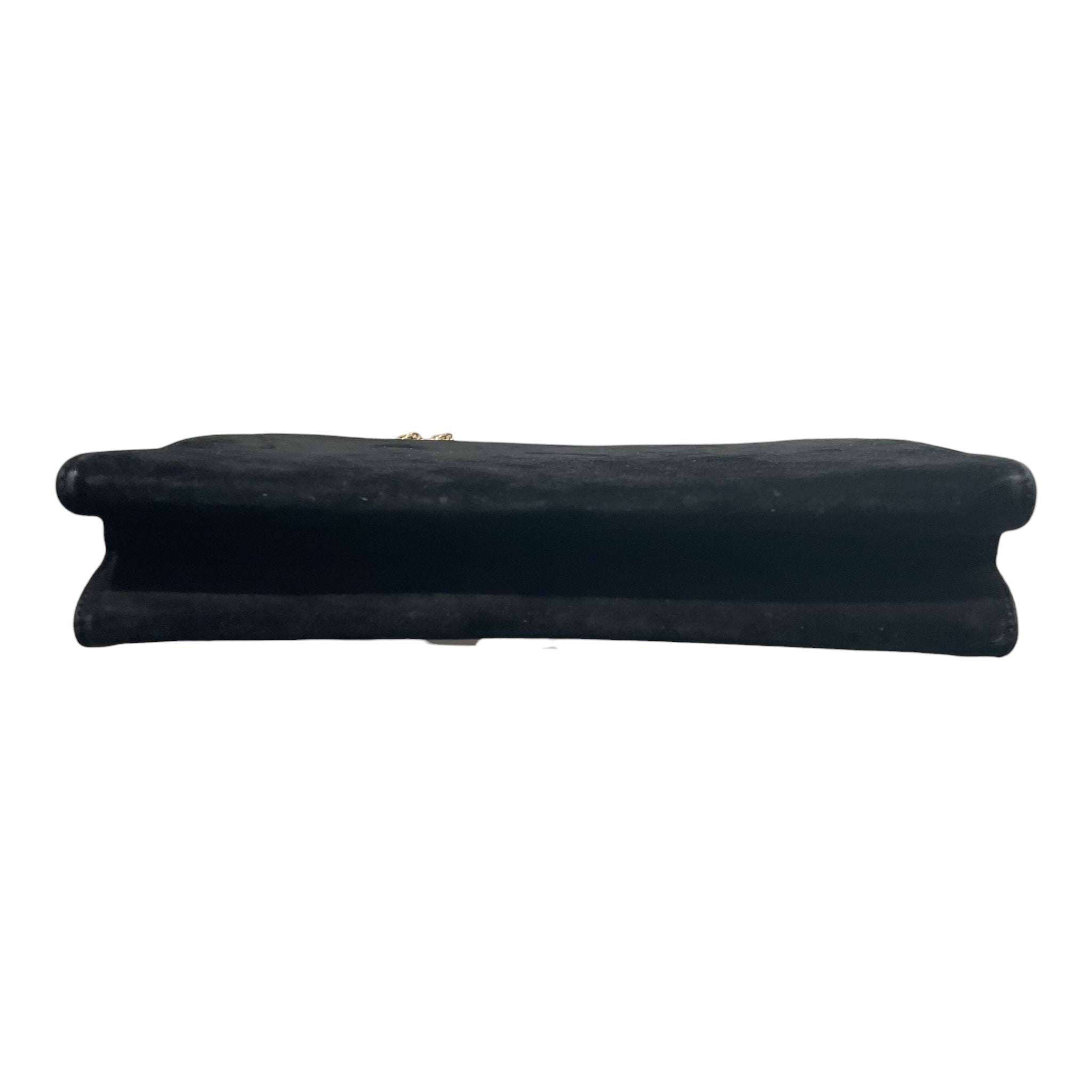 Salvatore Ferragamo/Cross Body Bag/Suede/BLK/heavy gold chain view 3