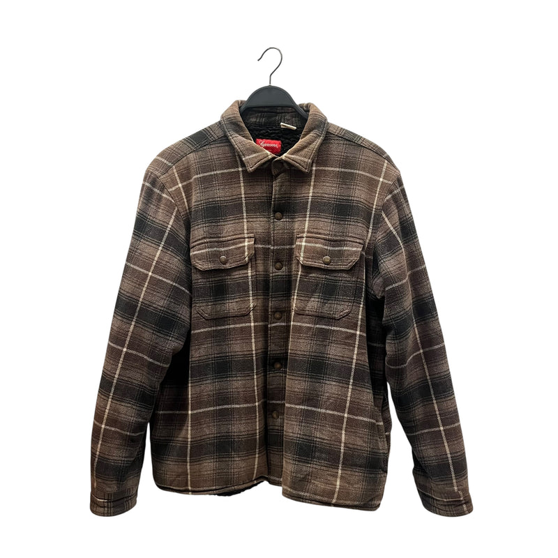 Supreme/Jacket/M/Wool/BRW/Plaid/sheerling lined flannel
