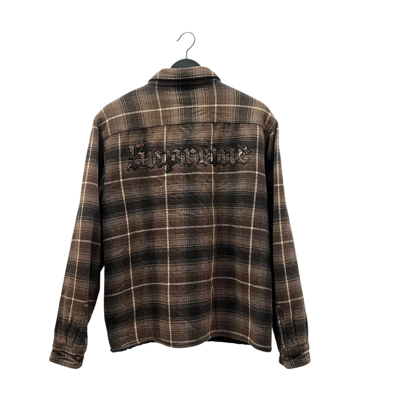 Supreme/Jacket/M/Wool/BRW/Plaid/sheerling lined flannel