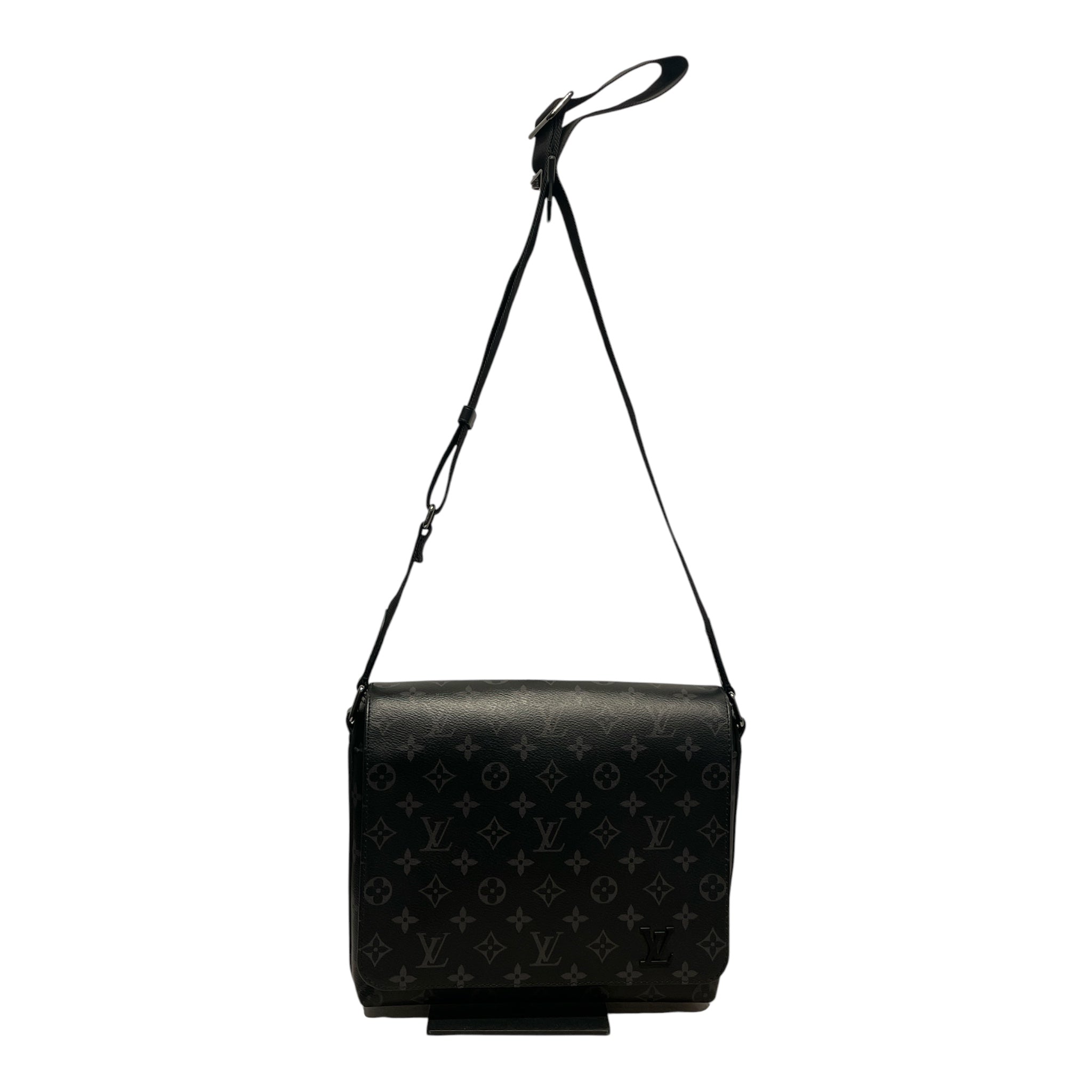 LOUIS VUITTON/Cross Body Bag/Monogram/Leather/BLK/District PM view 1