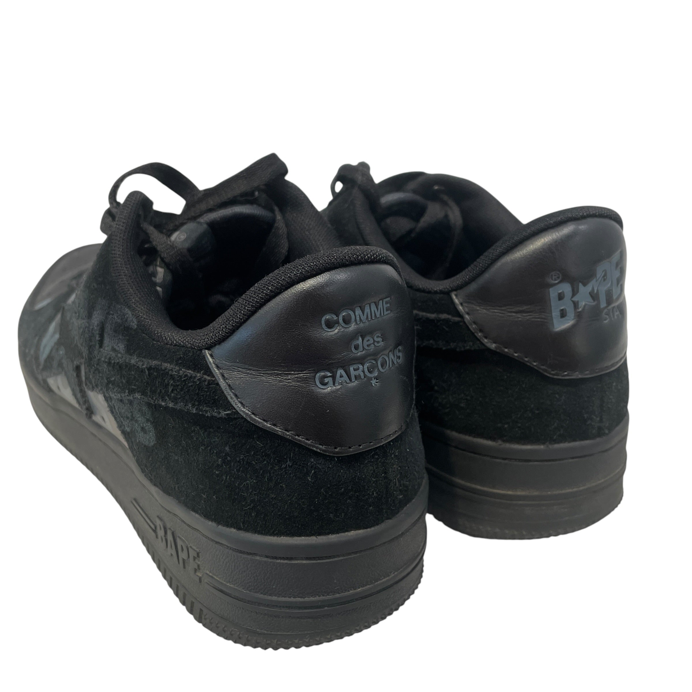 A BATHING APE/COMME des GARCONS/Low-Sneakers/US 9/BLK/Bapeista COMME des GARCONS view 2