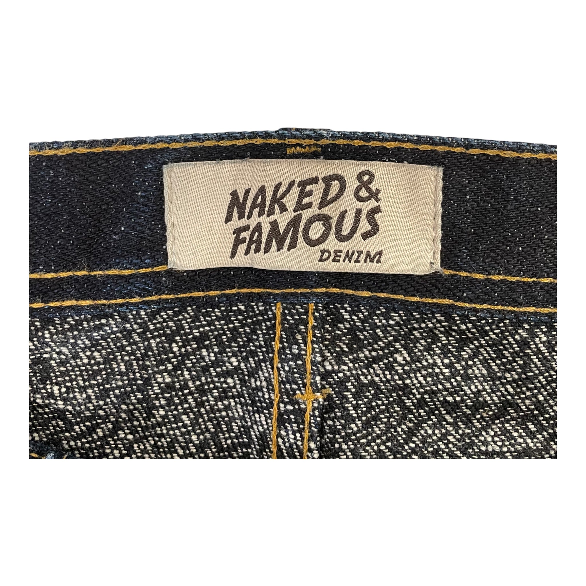 NAKED & FAMOUS DENIM/Pants/33/Denim/NVY/Button Fly/WEIRD GUY CUT/ HEAVY DENIM view 3