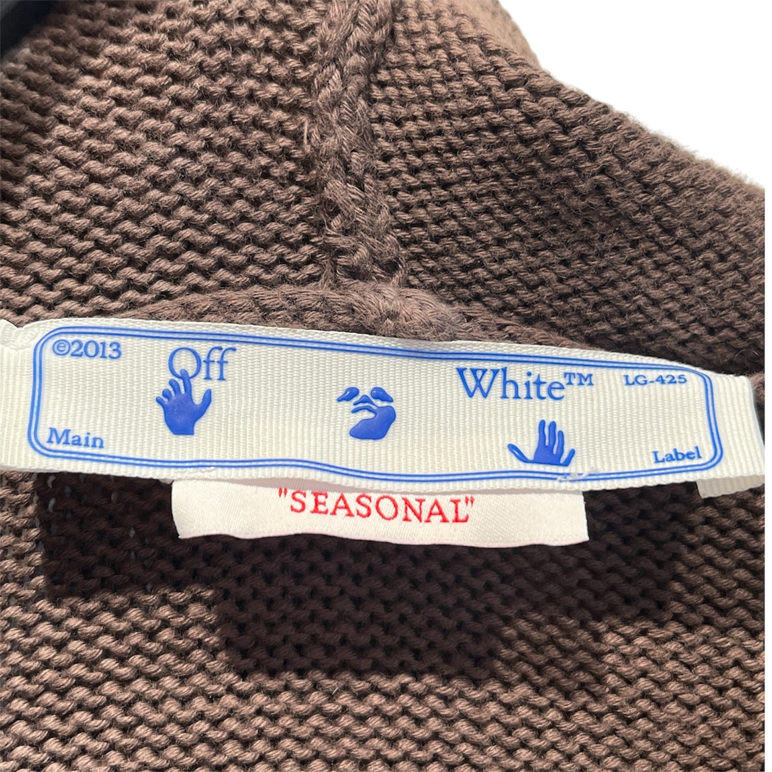 OFF-WHITE/Hoodie/M/All Over Print/Cotton/MLT/tiedye knit hoodie org/blu/brn view 3