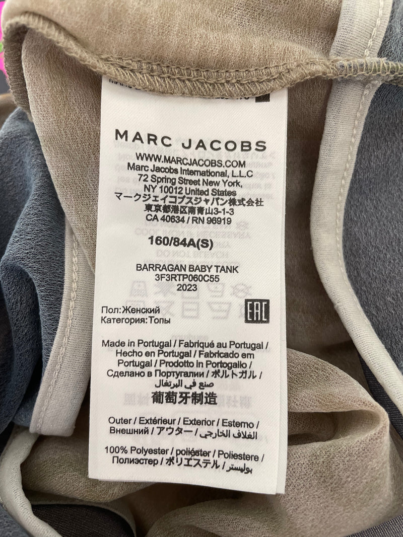 Heaven By Marc Jacobs/Cut & Sew/S/All Over Print/Polyester/MLT/DBL STRAP GRY/ TAN TANK TOP