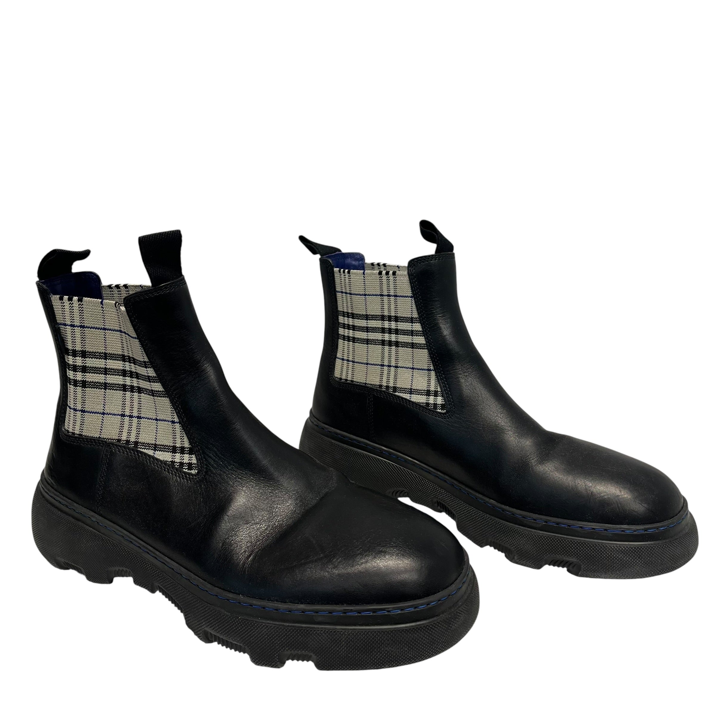 BURBERRY/Chelsea Boots/EU 45/Leather/NVY/ view 1